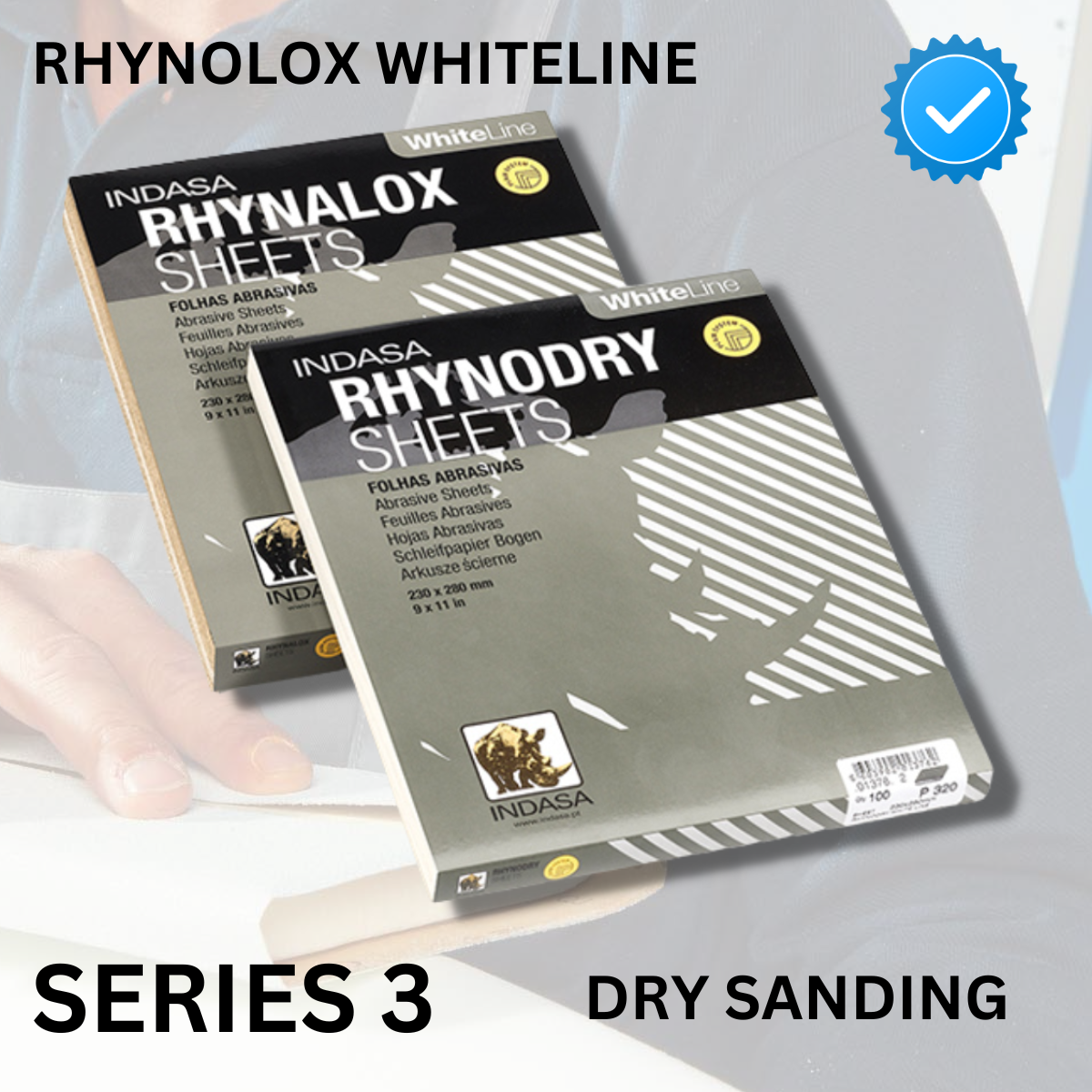 Rhynolox WhiteLine "DRY" Sanding Sheets, Series 3 120