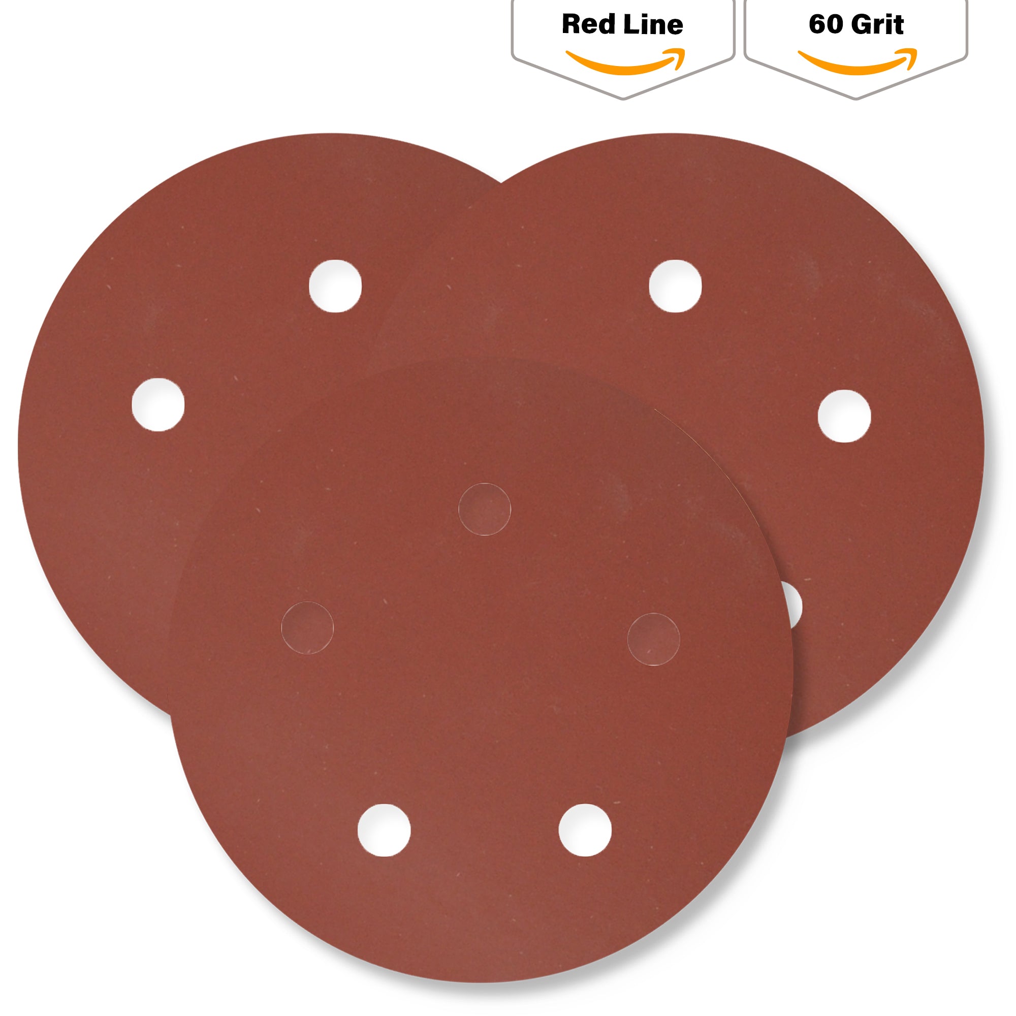 Buy Indasa 5" Rhynogrip Red Line 8-Hole Vacuum Sanding Discs, 550 Series