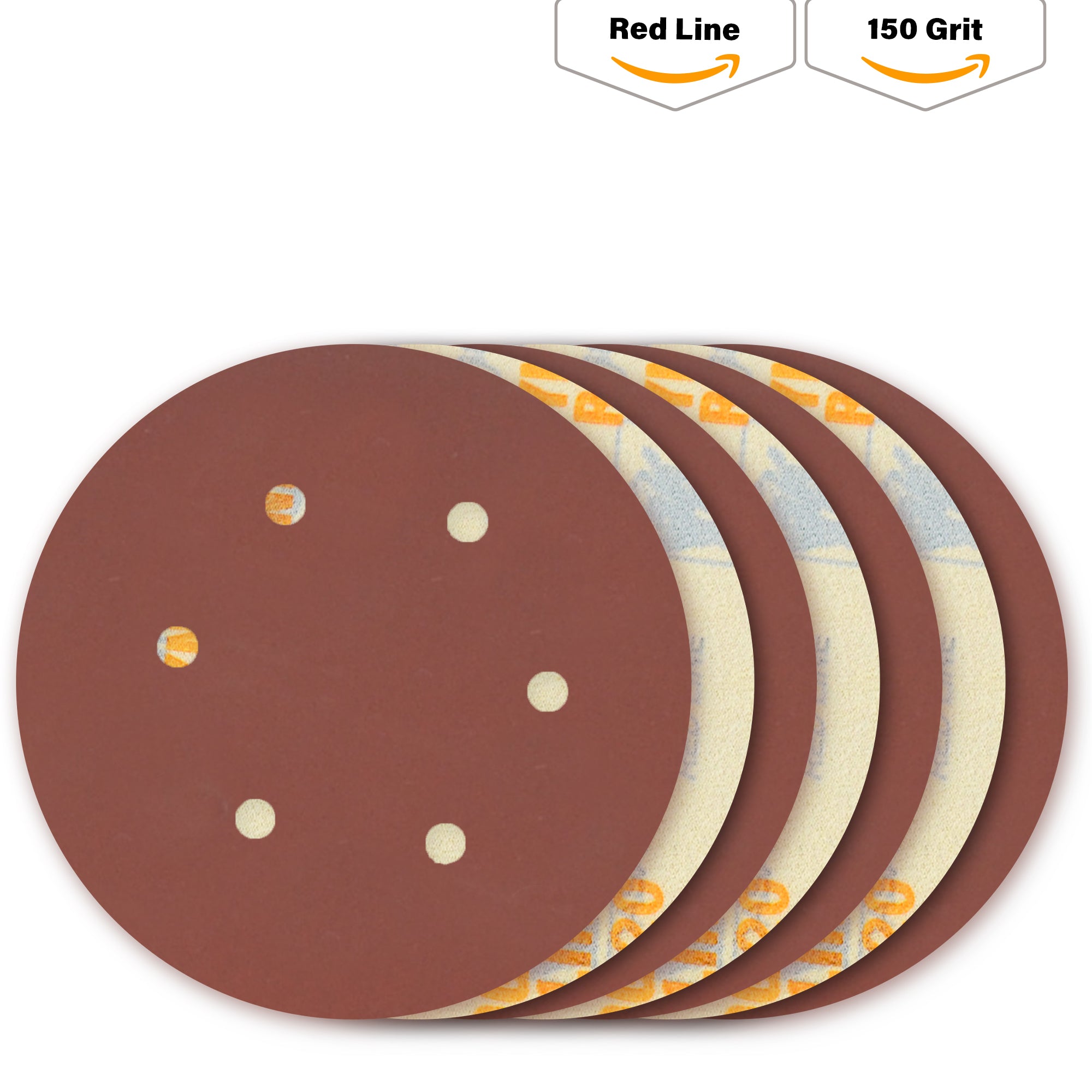 Buy Indasa Rhynogrip RedLine 6" 6-Hole Vacuum Sanding Discs, 630 Series