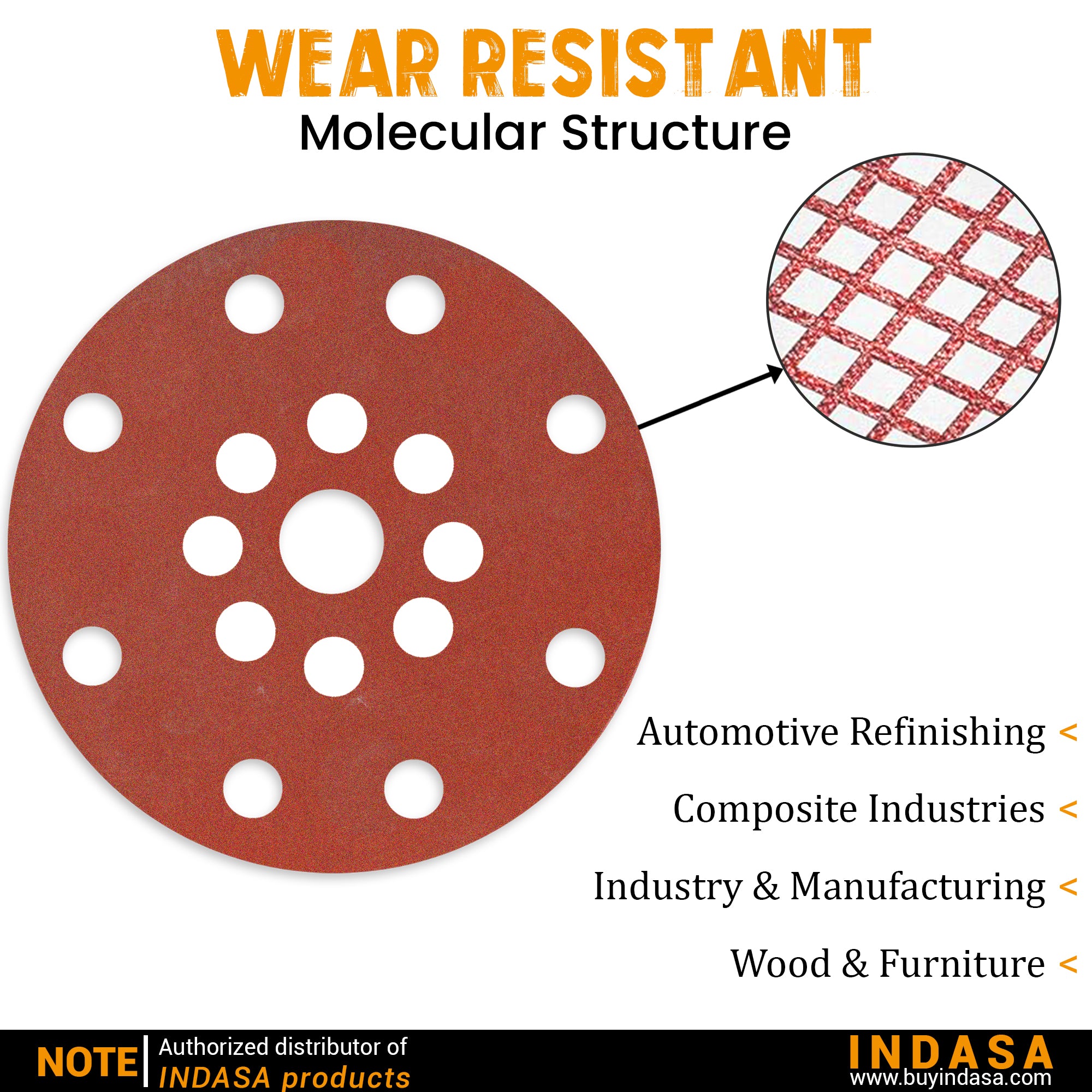 Buy Indasa Rhynogrip RedLine 6" 17-Hole Vacuum Sanding Discs (690-17 Series), Compatible with 17 Hole Sanding Machines
