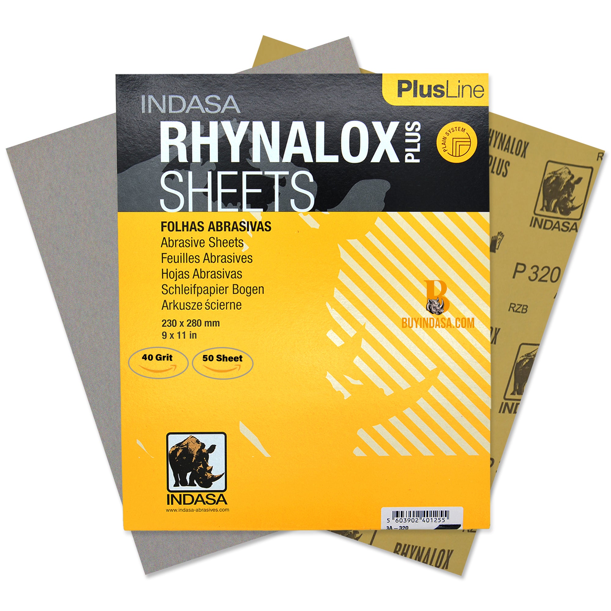 Buy Indasa Plusline Rhynolox Plus "DRY SANDING" Sheets, 3A Series