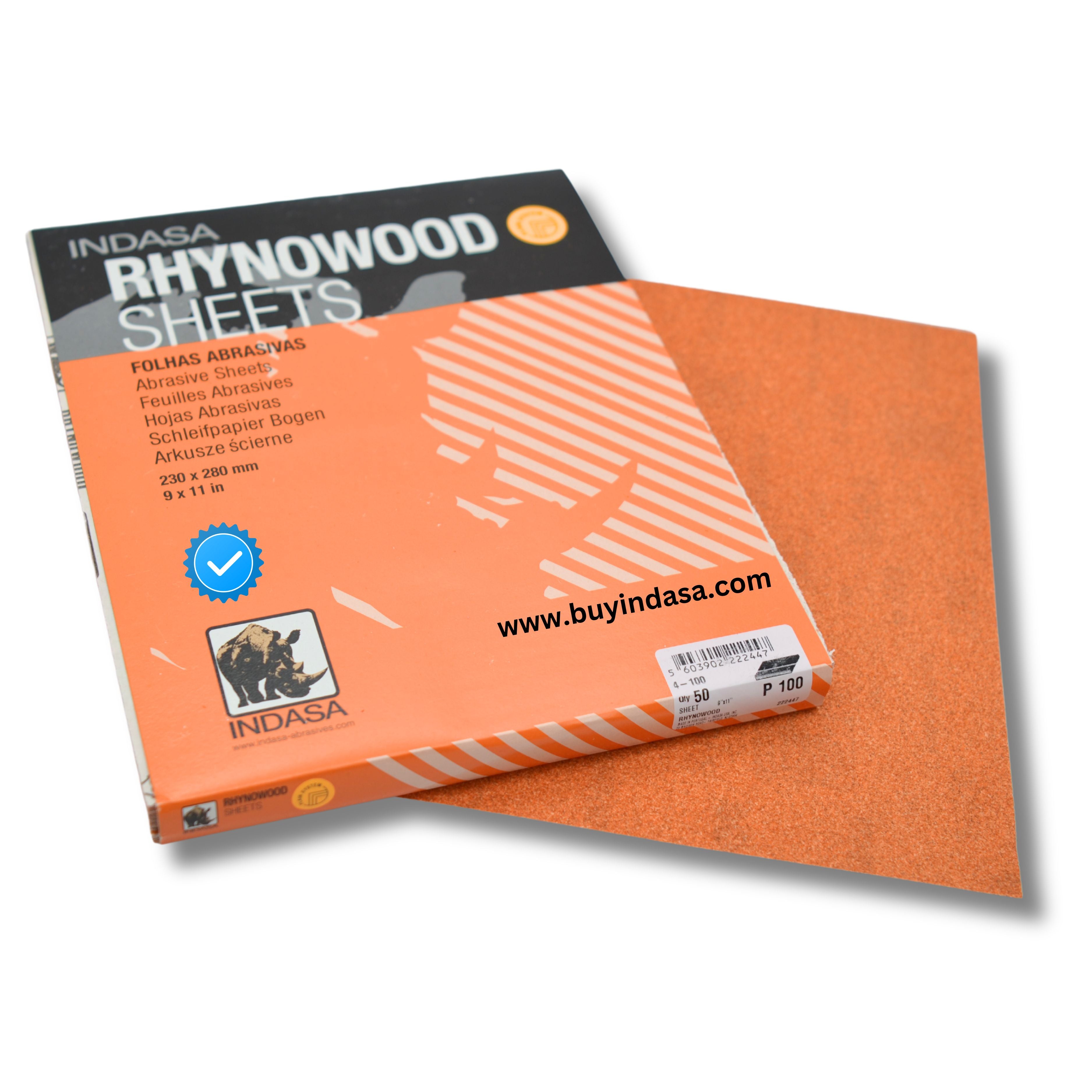 Buy Indasa Rhynowood Dry Sanding Sheet, 4 Series