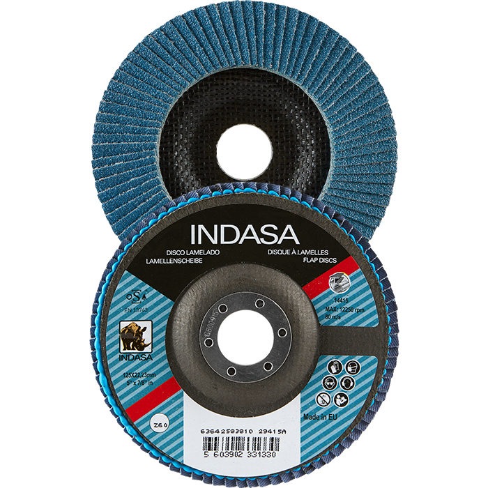 Buy Indasa 4.5" X 7/8" Rhyno Flap Zirc Discs, Fiberglass Hub, Zirconia, T29 Conical