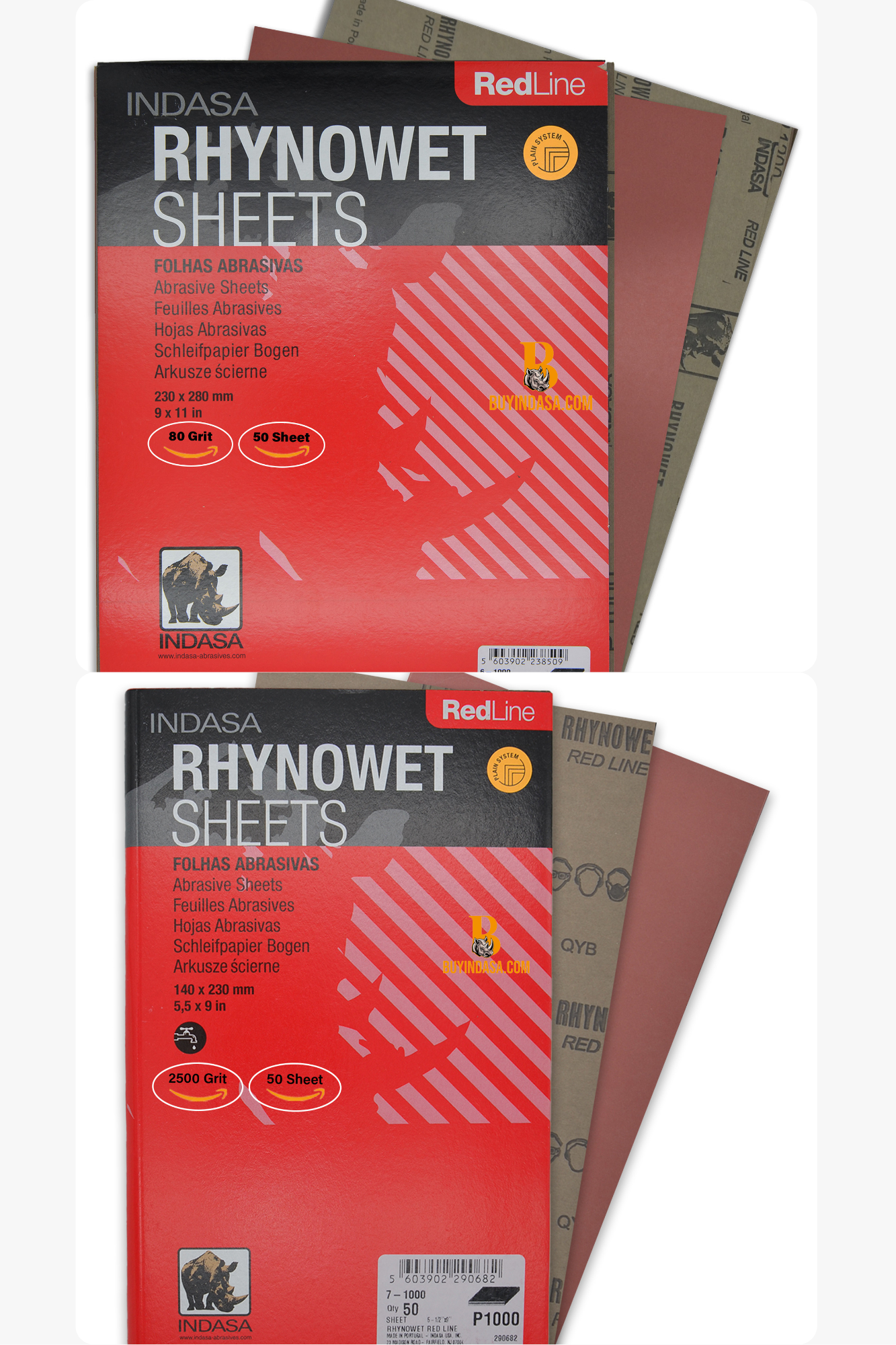 Buy Indasa RedLine Rhynowet Wet & Dry Sanding Sheets, 6 & 7 Series
