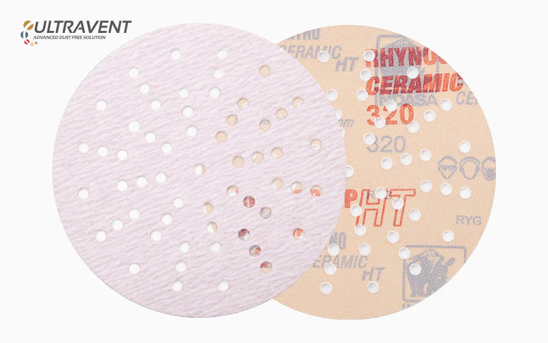 Buy Indasa Rhynogrip HT Line Ceramic Sanding Discs – 6" Multi-Hole, High-Performance Ceramic Abrasive 320 (57 Holes)