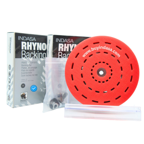 Buy Indasa Rhynogrip 6" Ultravent Multi-Hole Grip High Profile Universal Backup Pad, 561836