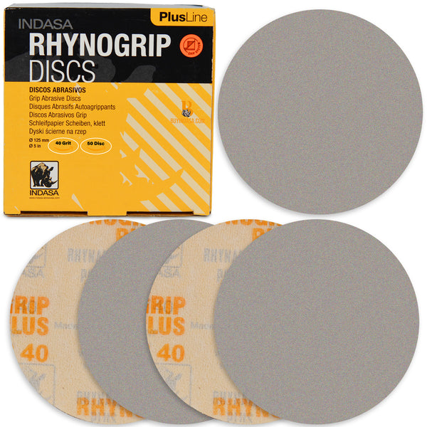 Buy Indasa Rhynogrip PlusLine 5" Solid Sanding Discs, 1052 Series