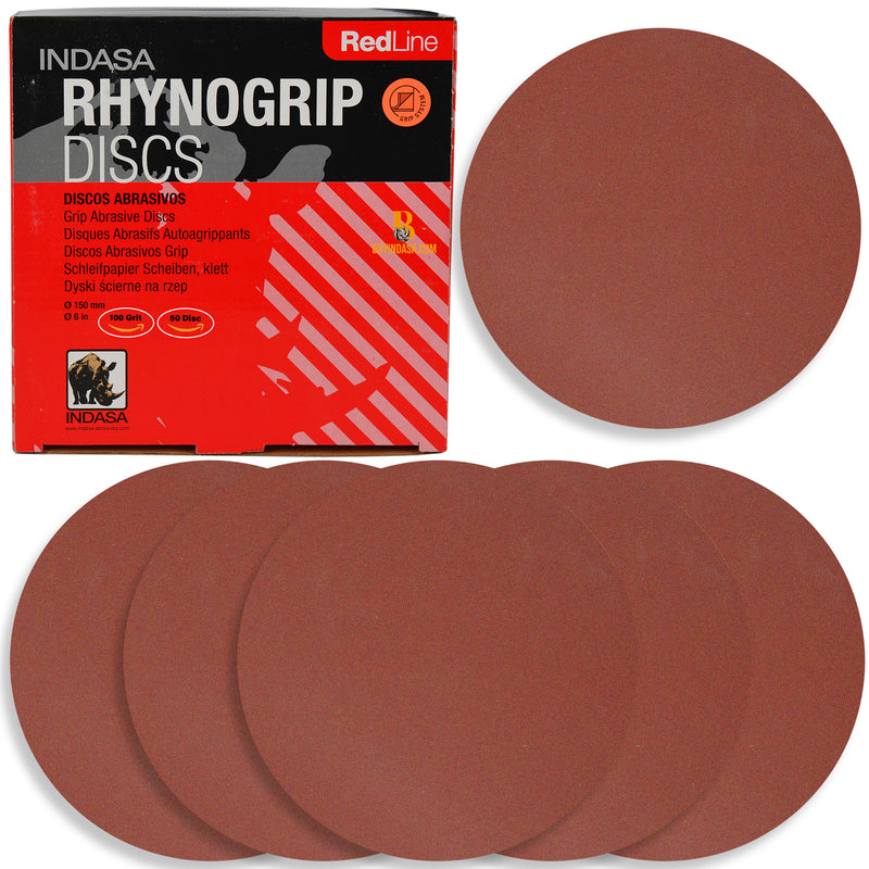 Buy Indasa 6" Rhynogrip RedLine Solid Sanding Discs (620 Series)
