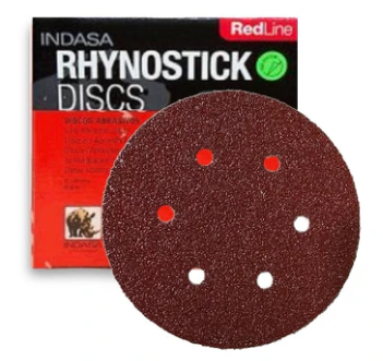 Buy Indasa 6" Rhynostick RedLine 6"-6 Hole Vacumm Sanding Discs, (610 Series)