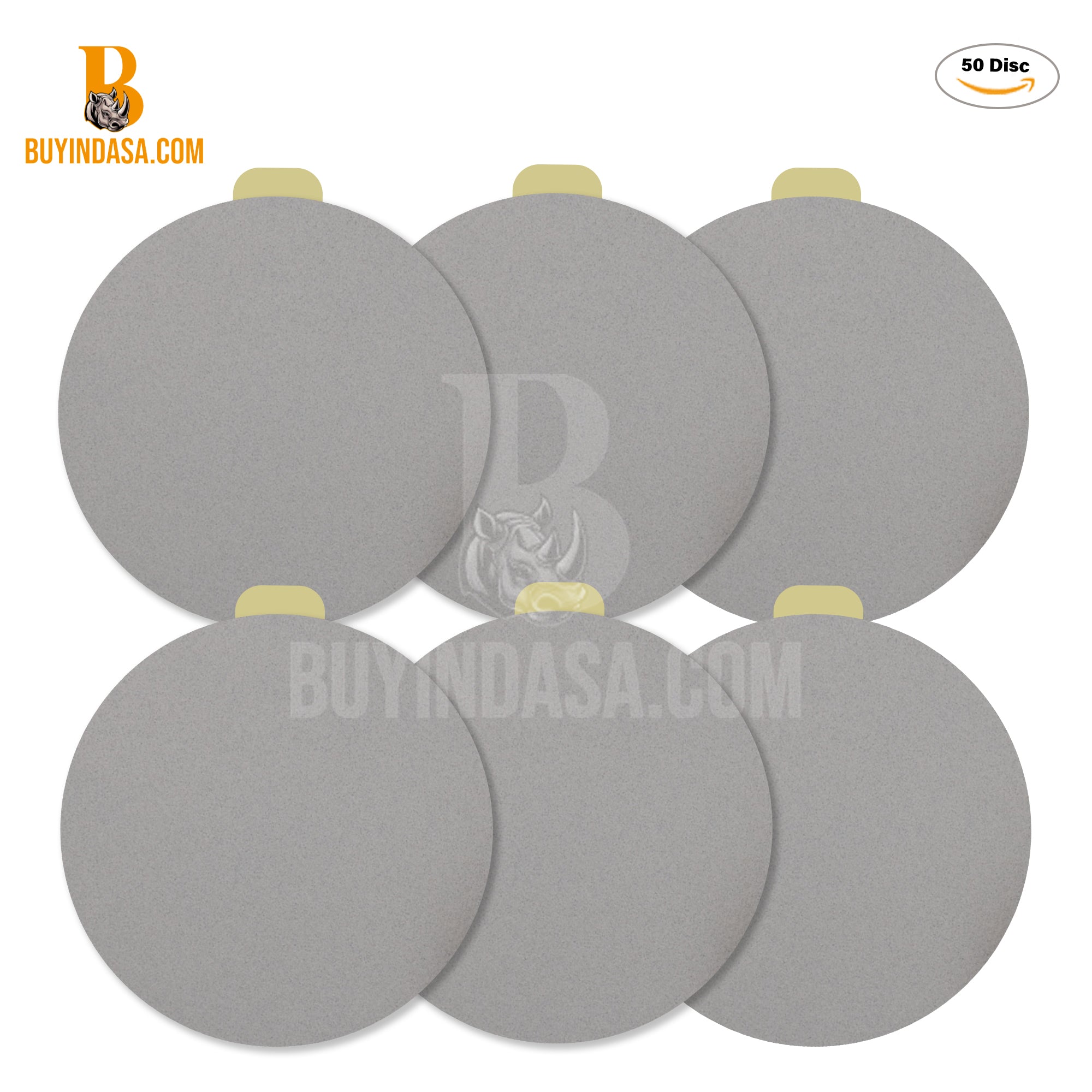 Indasa 6" Rhynostick White Line PSA Sanding Discs – Production Grade Abrasives (60 Series)
