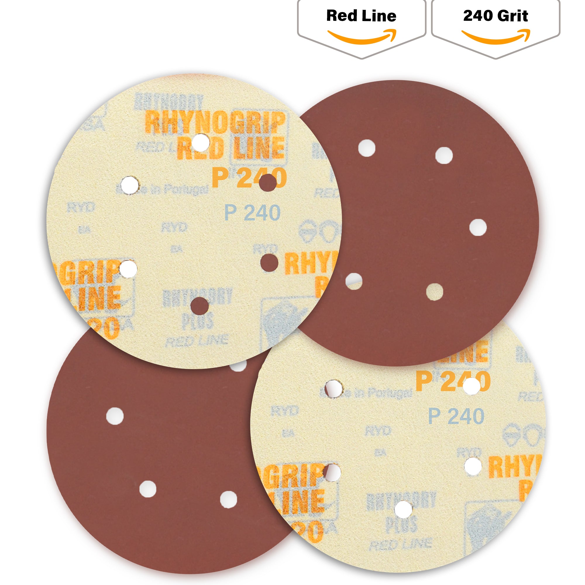 Buy Indasa Rhynogrip RedLine 6" 6-Hole Vacuum Sanding Discs, 630 Series