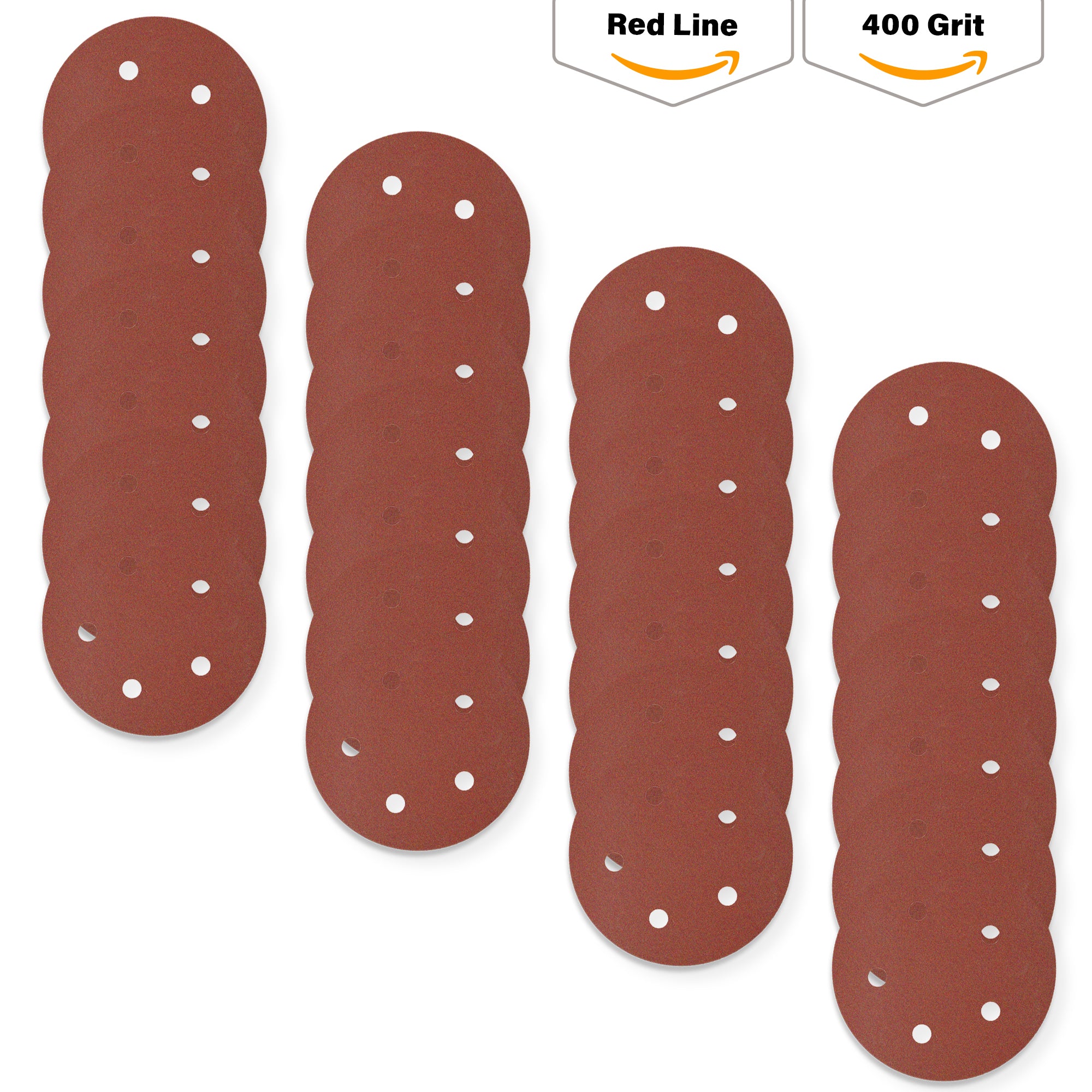 Buy Indasa 5" Rhynogrip Red Line 5-Hole Vacuum Sanding Discs, 520 Series