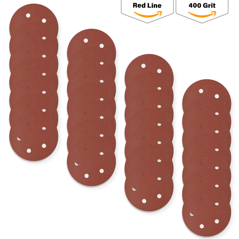 Buy Indasa 5" Rhynogrip Red Line 5-Hole Vacuum Sanding Discs, 520 Series