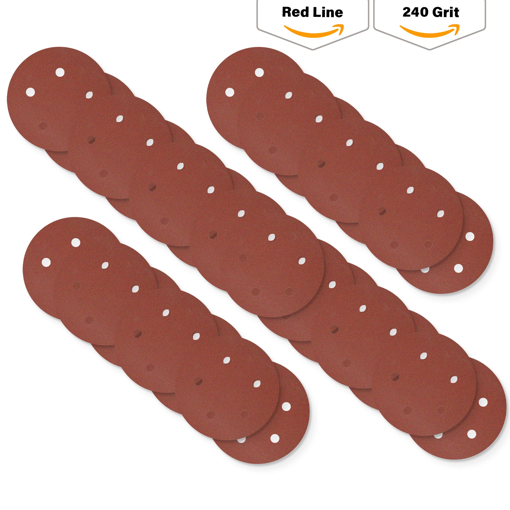 Buy Indasa 5" Rhynogrip Red Line 8-Hole Vacuum Sanding Discs, 550 Series