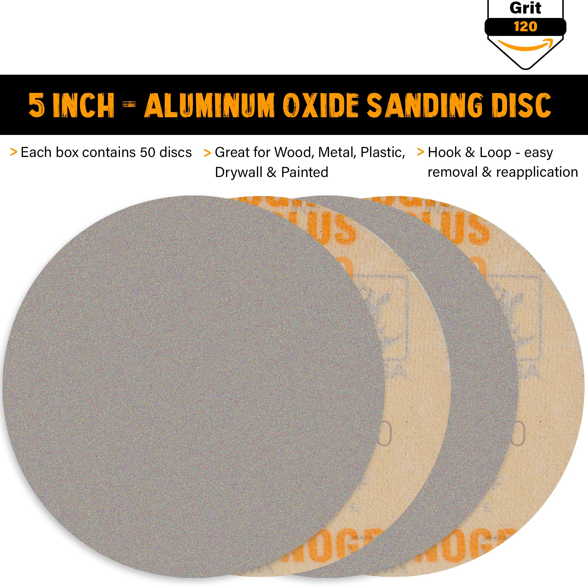 Buy Indasa Rhynogrip PlusLine 5" Solid Sanding Discs, 1052 Series