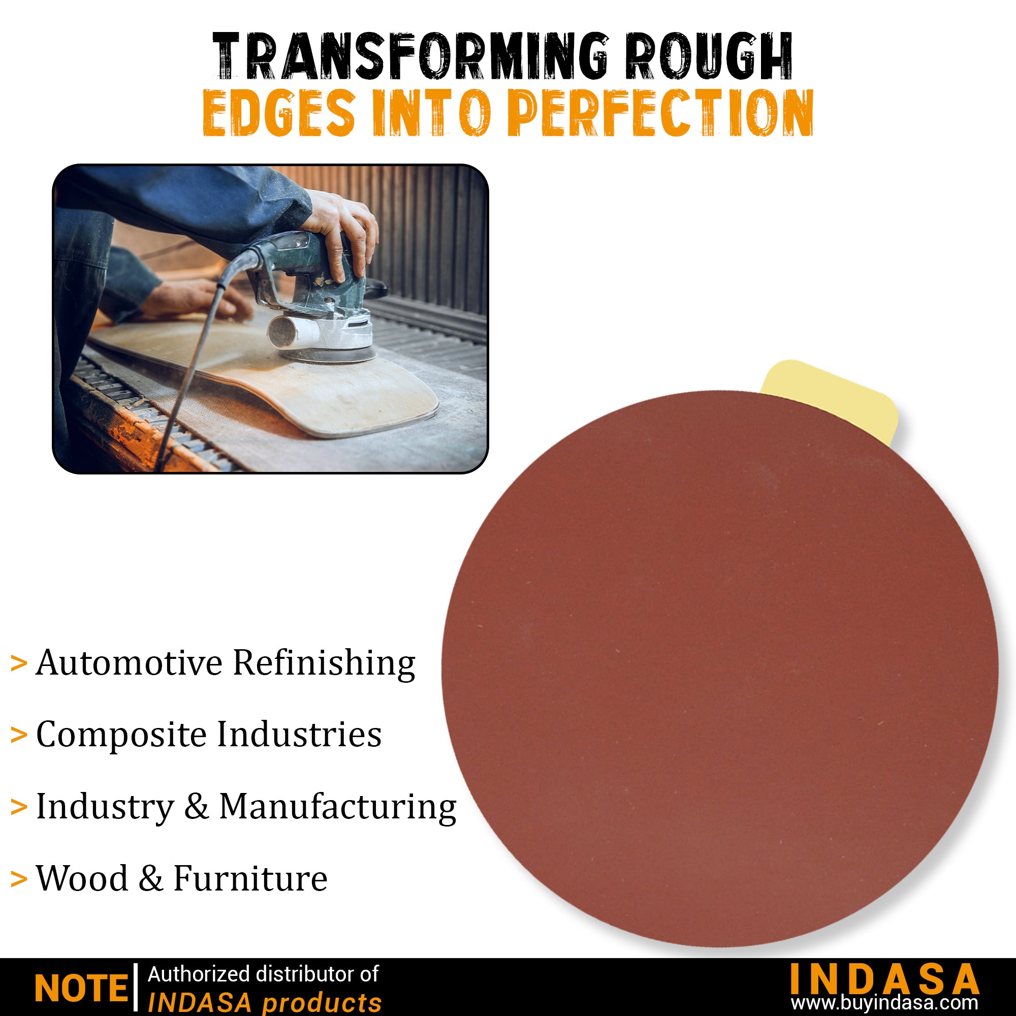 Buy Indasa 6" Rhynostick Red Line Solid Sanding Discs (600 Series)