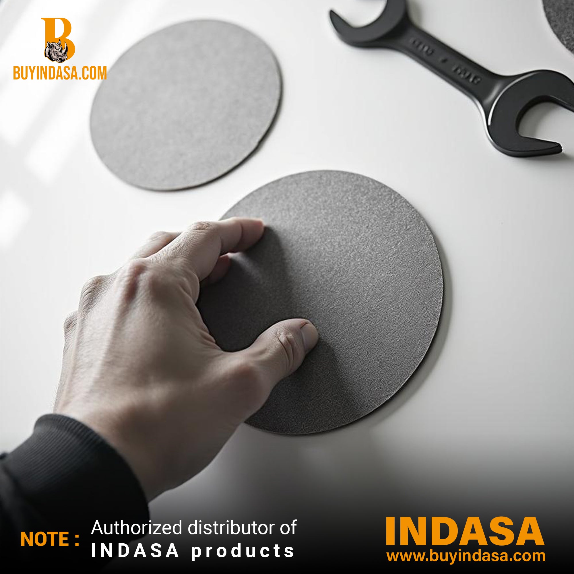 Indasa 6" Rhynostick White Line PSA Sanding Discs – Production Grade Abrasives (60 Series)