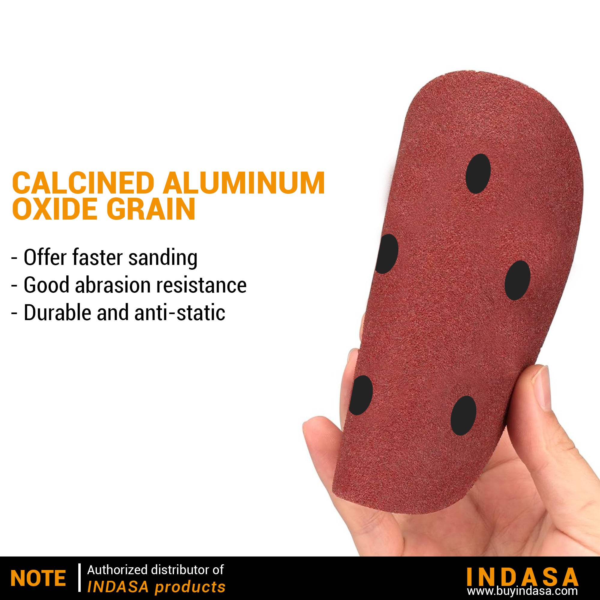 Buy Indasa 5" Rhynogrip Red Line 8-Hole Vacuum Sanding Discs, 550 Series
