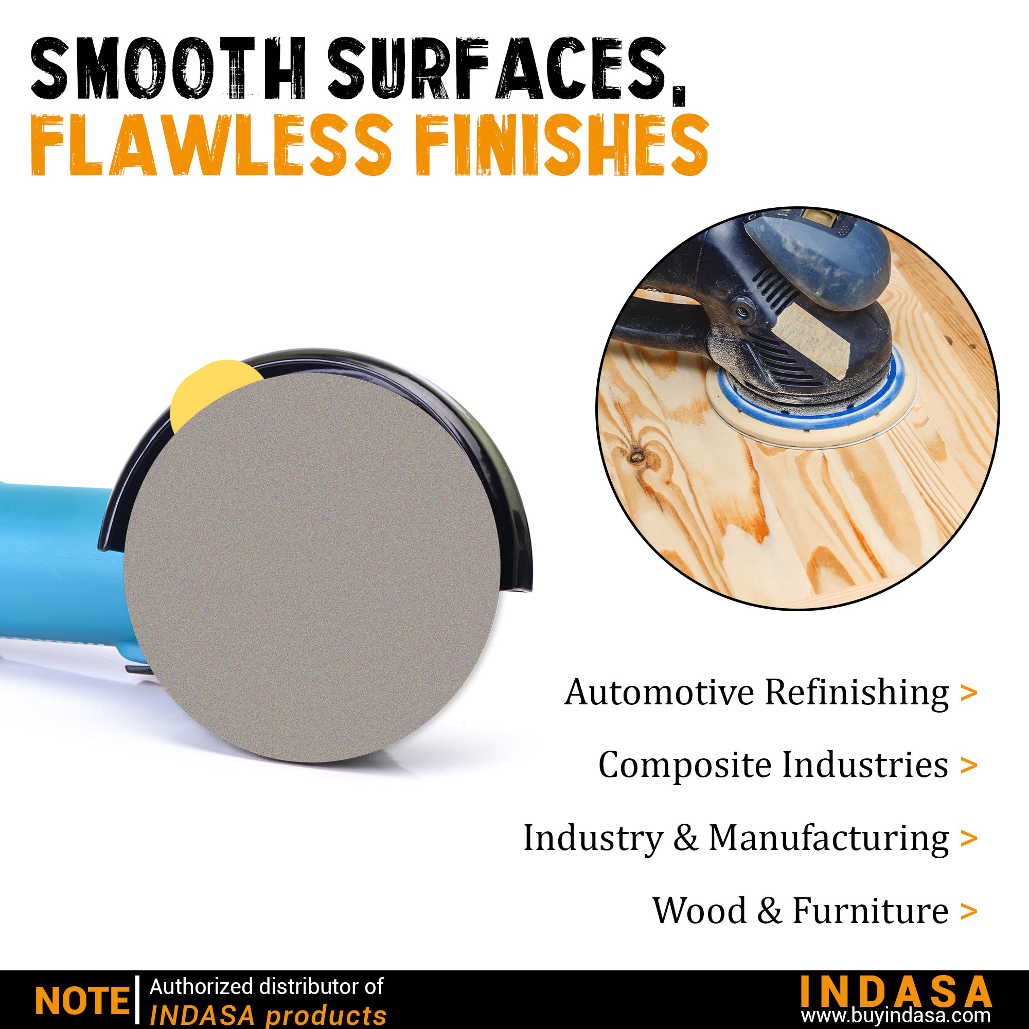 Buy Indasa 5" Plus Line Rhynostick PSA Solid Sanding Discs, (1050 Series)