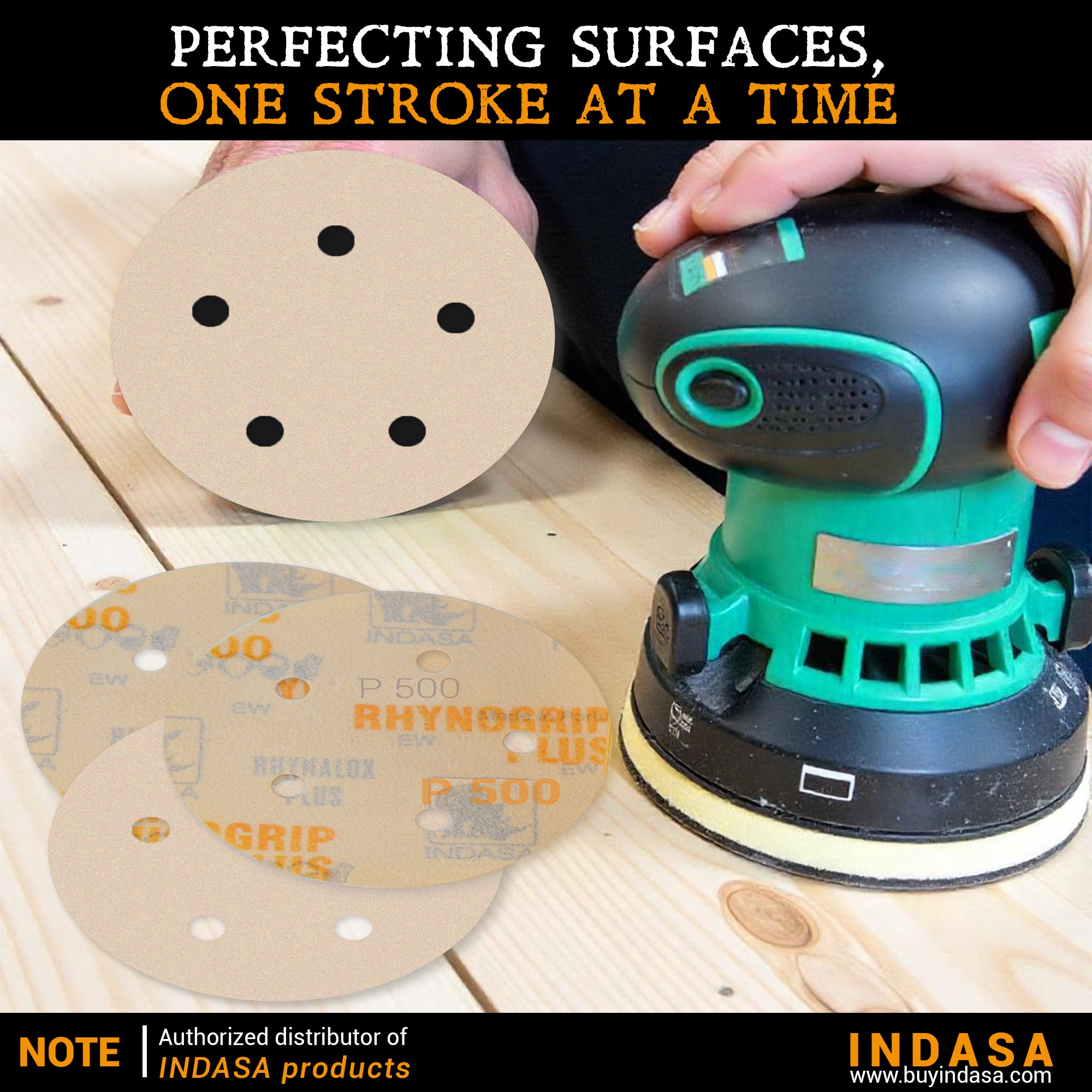 Buy Indasa Rhynogrip PlusLine 5" 5 holes Vacumm Sanding Discs, 1054 Series