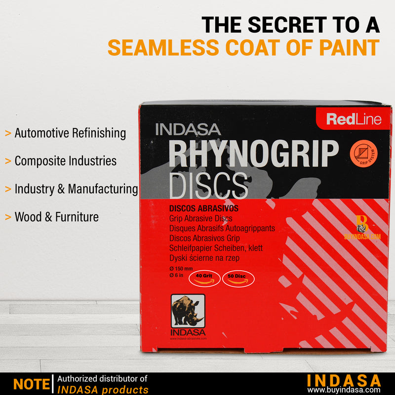 Buy Indasa 6" Rhynogrip RedLine Solid Sanding Discs (620 Series)