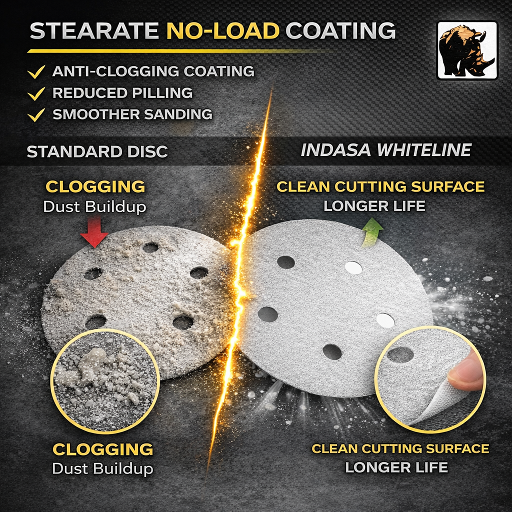 Buy Indasa Whiteline Rhynogrip 5" 5-Hole Vacuum Sanding Discs, 54 Series