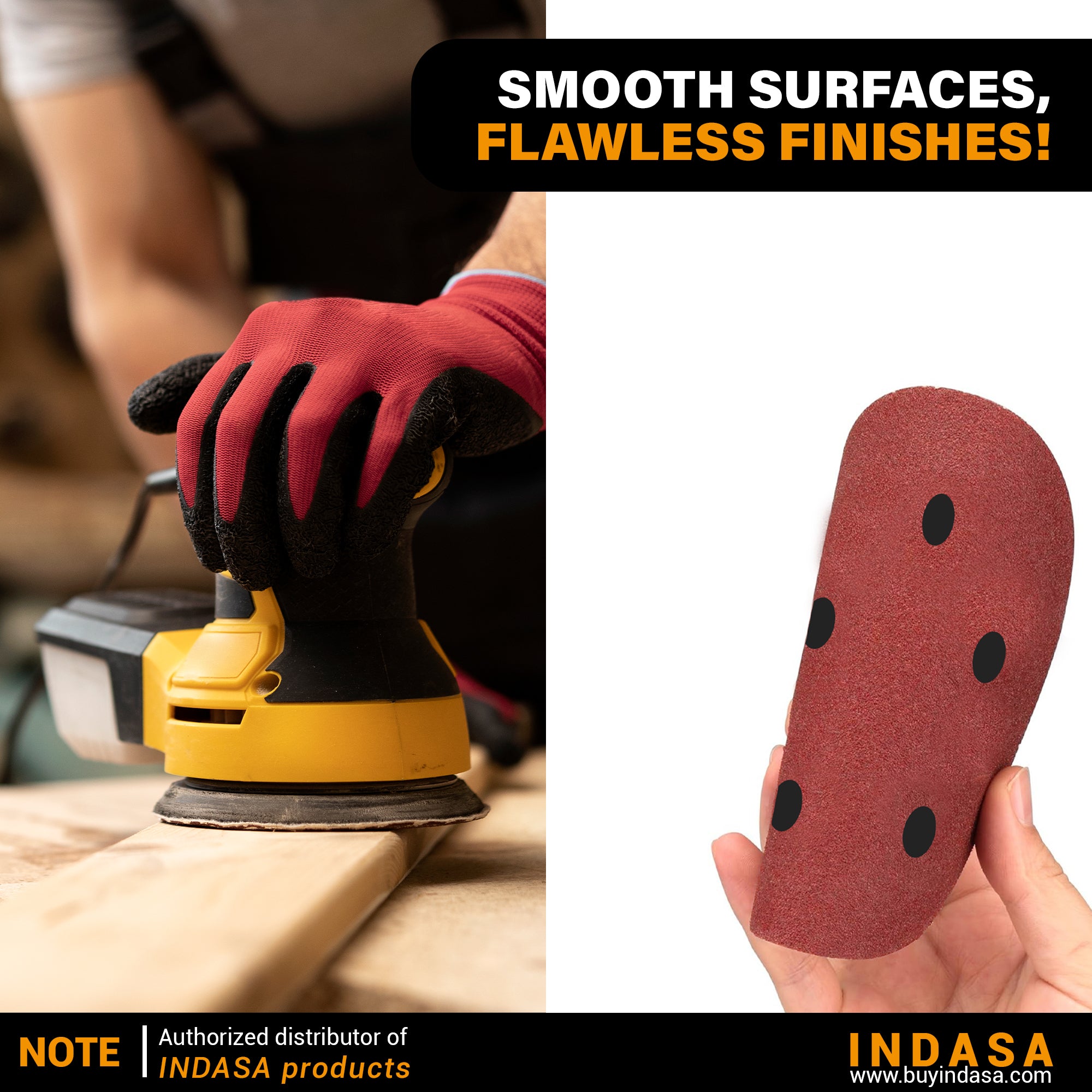 Buy Indasa 5" Rhynogrip Red Line 5-Hole Vacuum Sanding Discs, 520 Series
