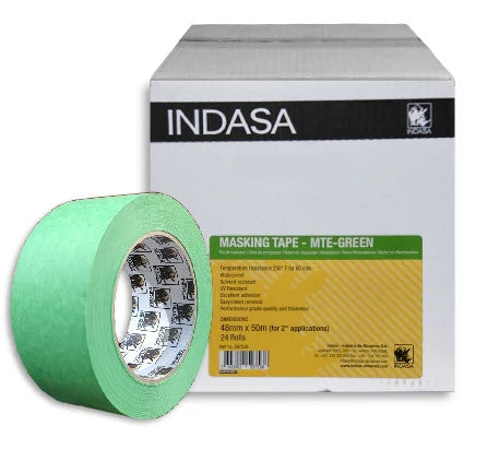 Buy Indasa MTE Premium Green Masking Tape 48mm (2”) x 50m (164') 24 Rolls