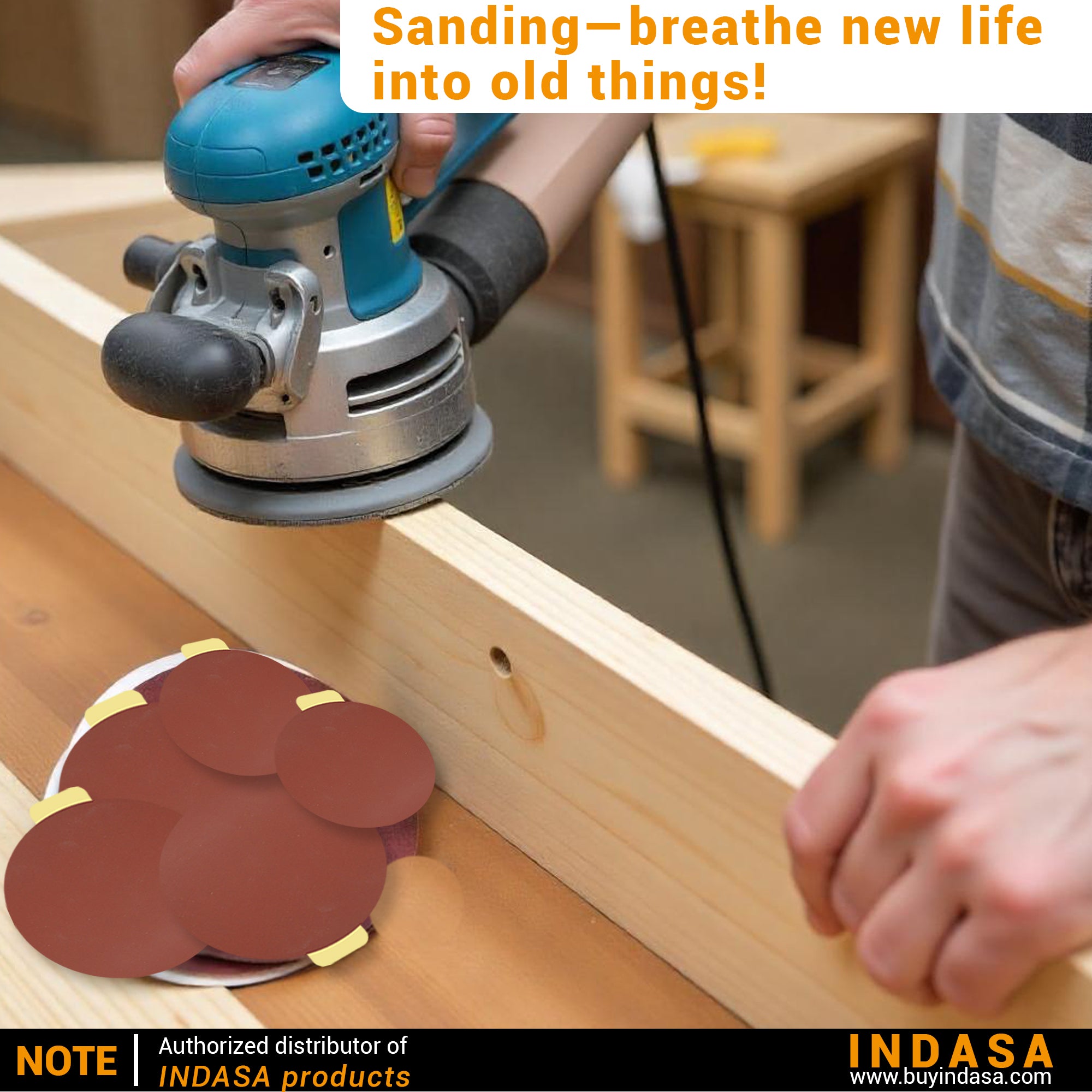 Buy Indasa 5" Rhynostick Redline PSA Solid Sanding Disc, 500 Series