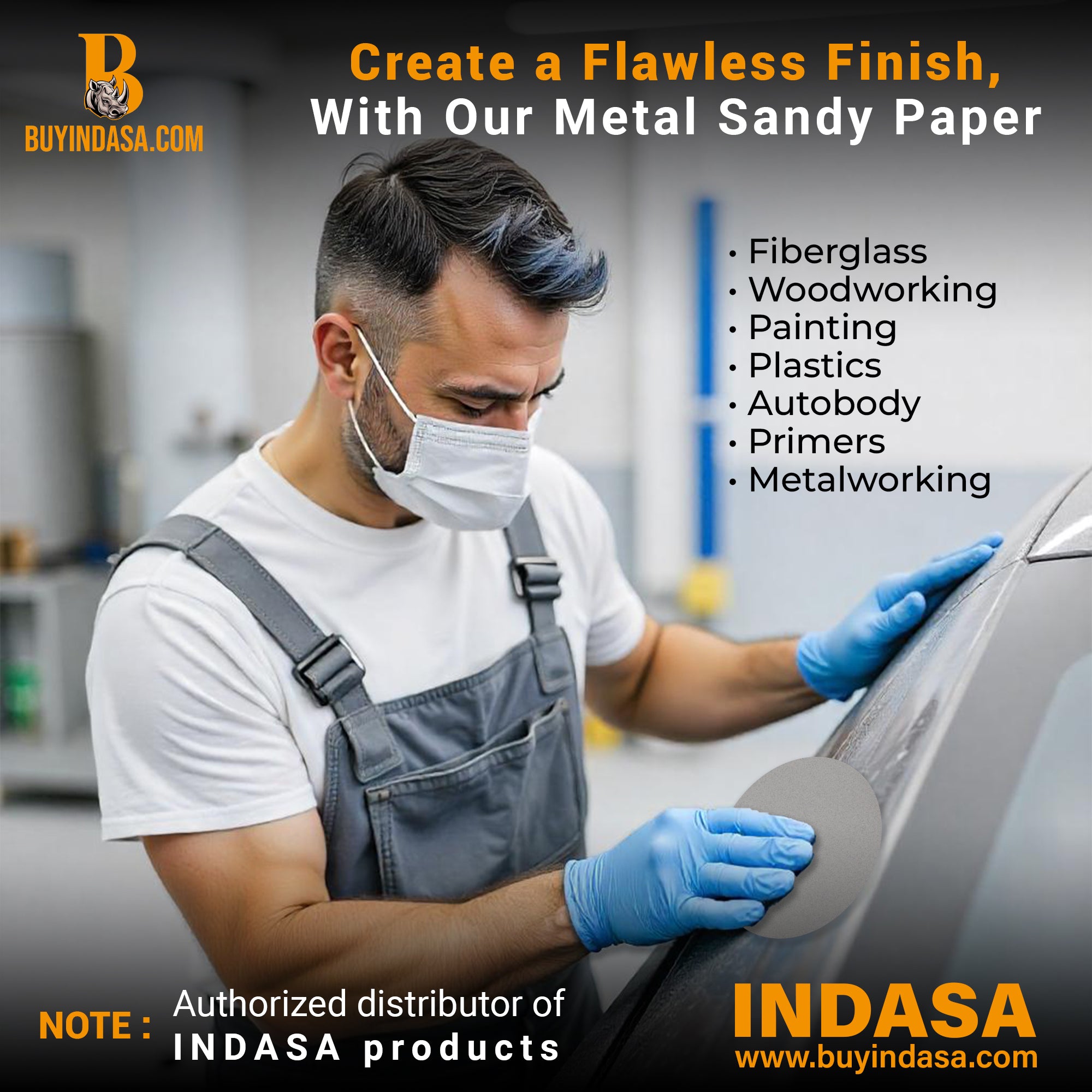 Indasa 6" Rhynostick White Line PSA Sanding Discs – Production Grade Abrasives (60 Series)