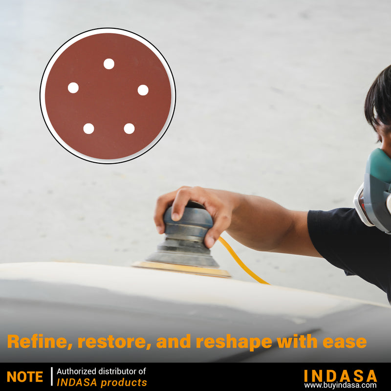Buy Indasa 5" Rhynogrip Red Line 8-Hole Vacuum Sanding Discs, 550 Series