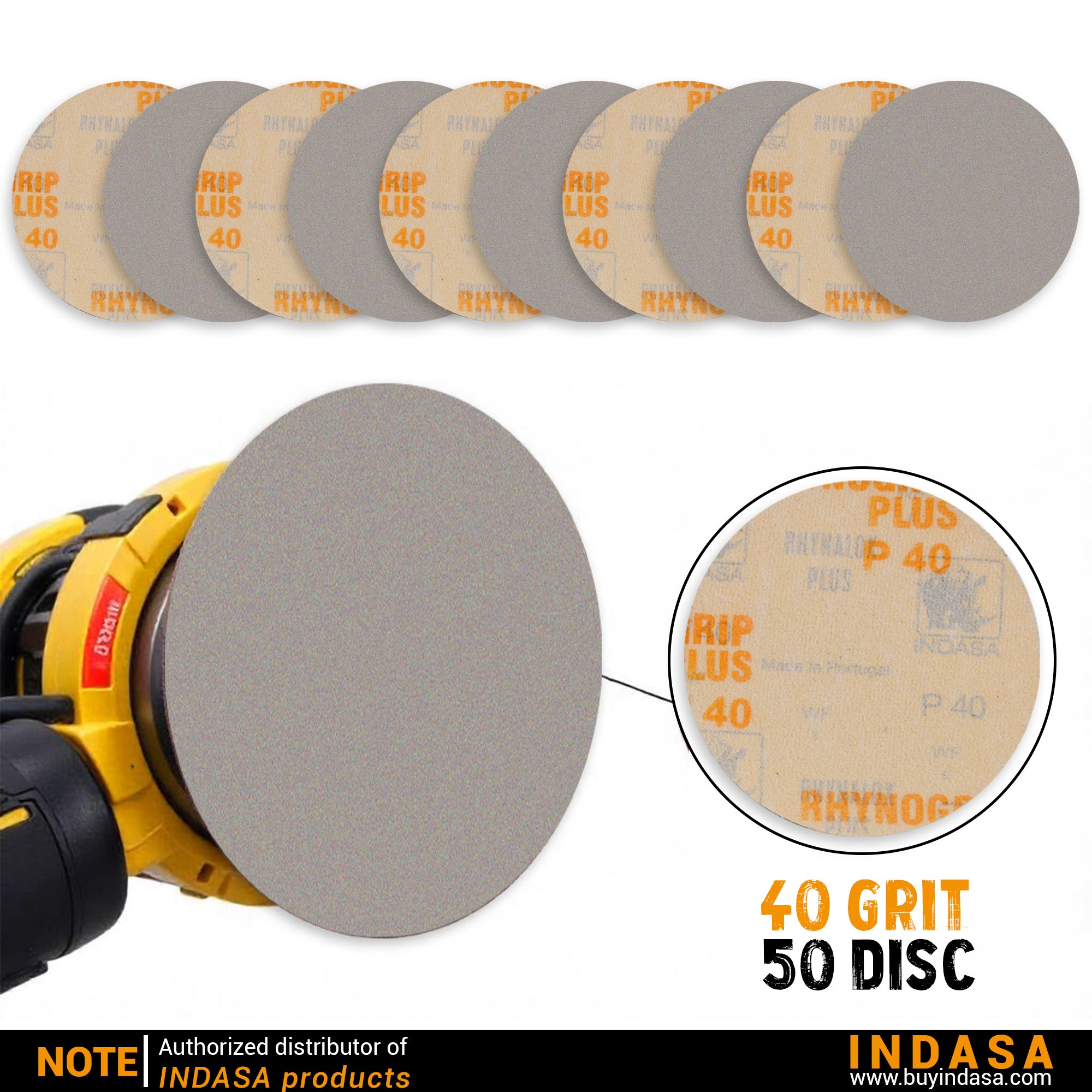 Buy Indasa Rhynogrip PlusLine 5" Solid Sanding Discs, 1052 Series