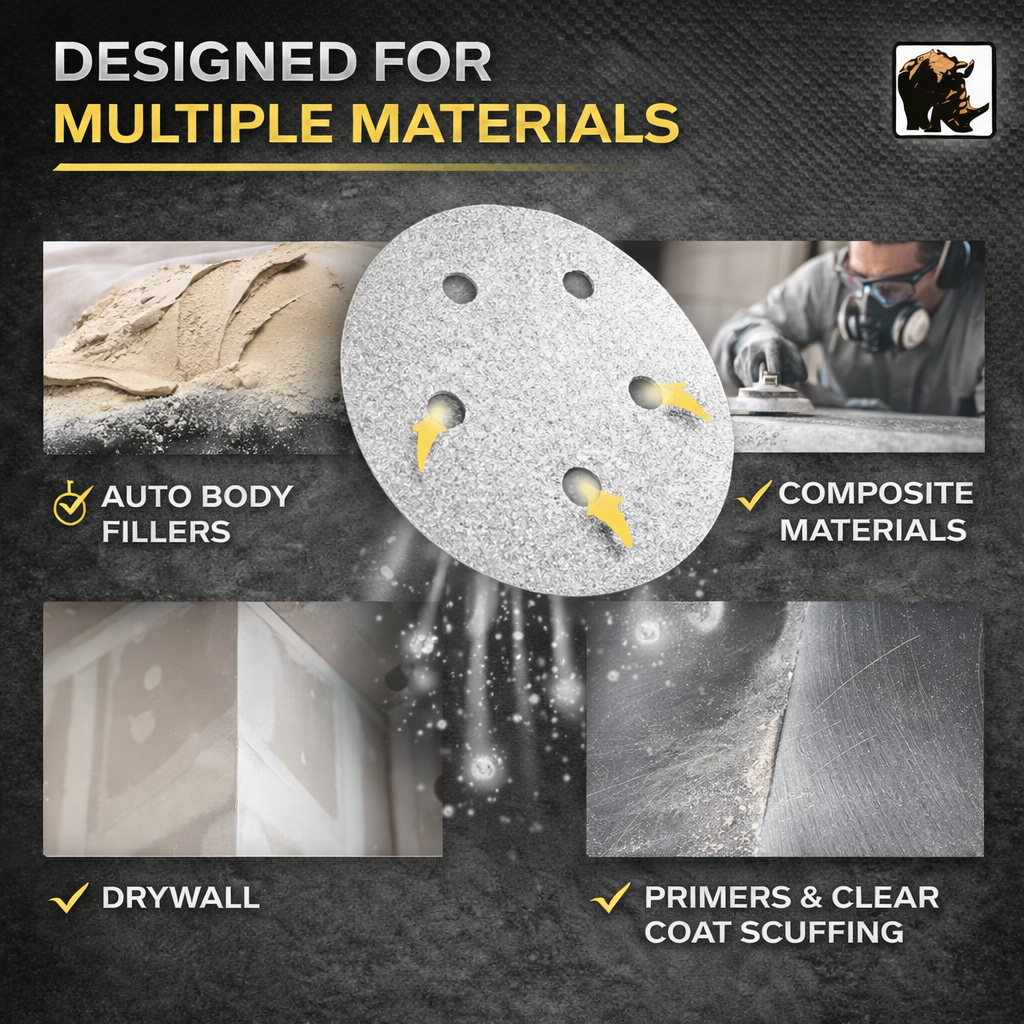 Buy Indasa Whiteline Rhynogrip 5" 5-Hole Vacuum Sanding Discs, 54 Series