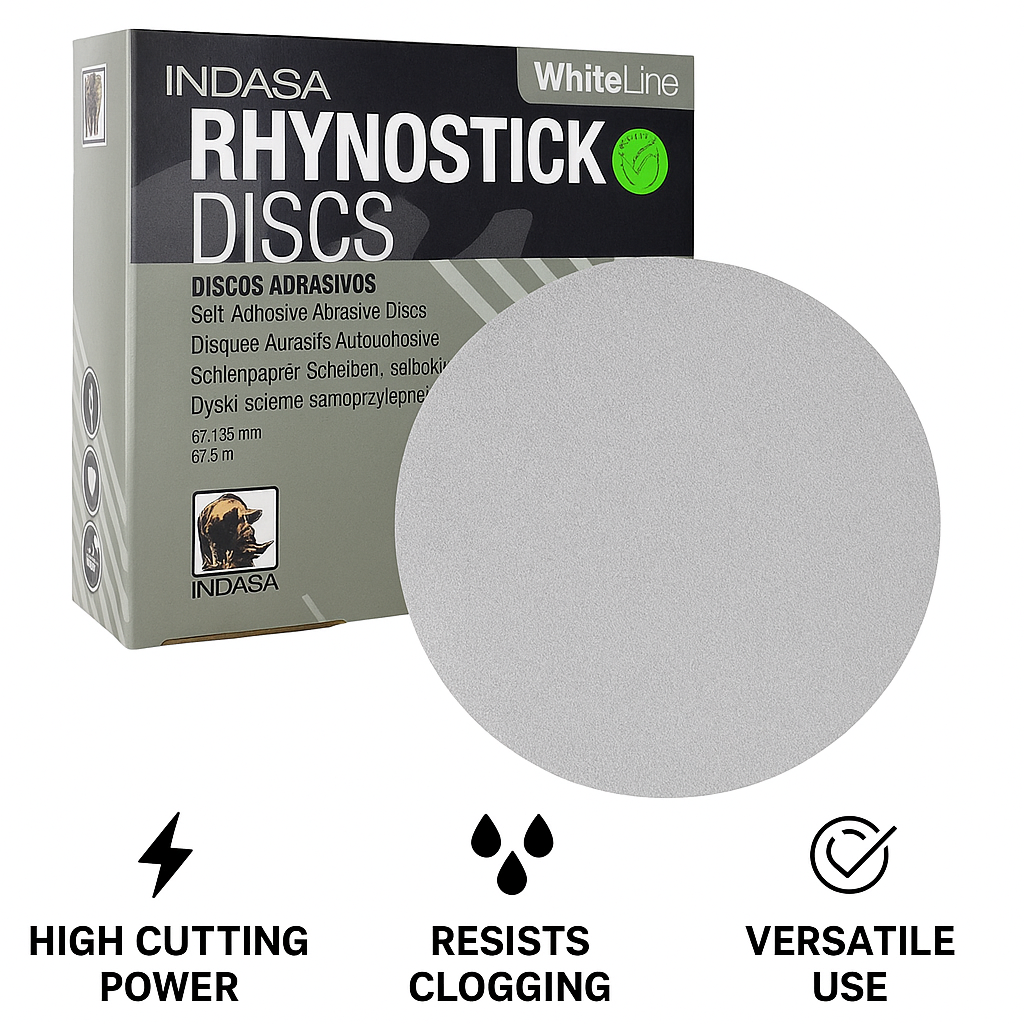 Buy Indasa 5" Rhynostick White Line PSA Sanding Discs, 50 Series