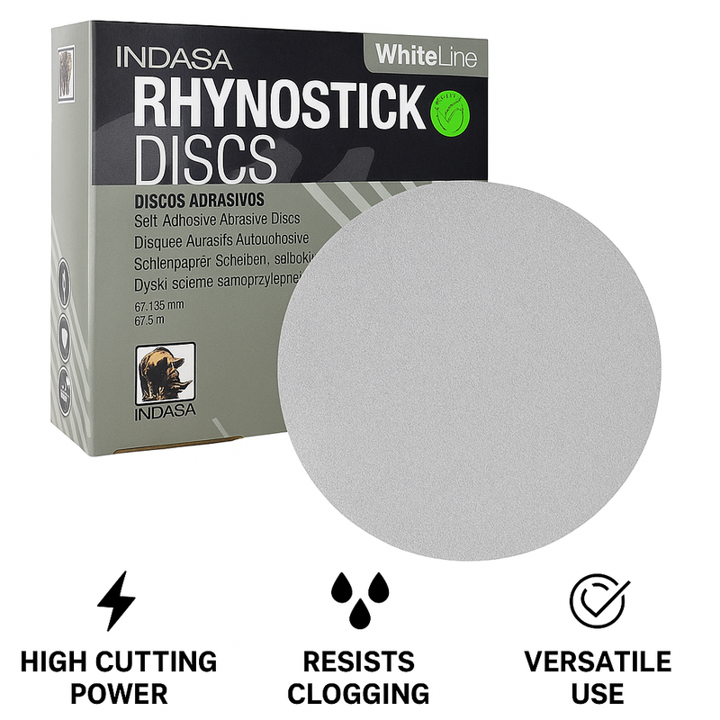 Buy Indasa 5" Rhynostick White Line PSA Sanding Discs, 50 Series