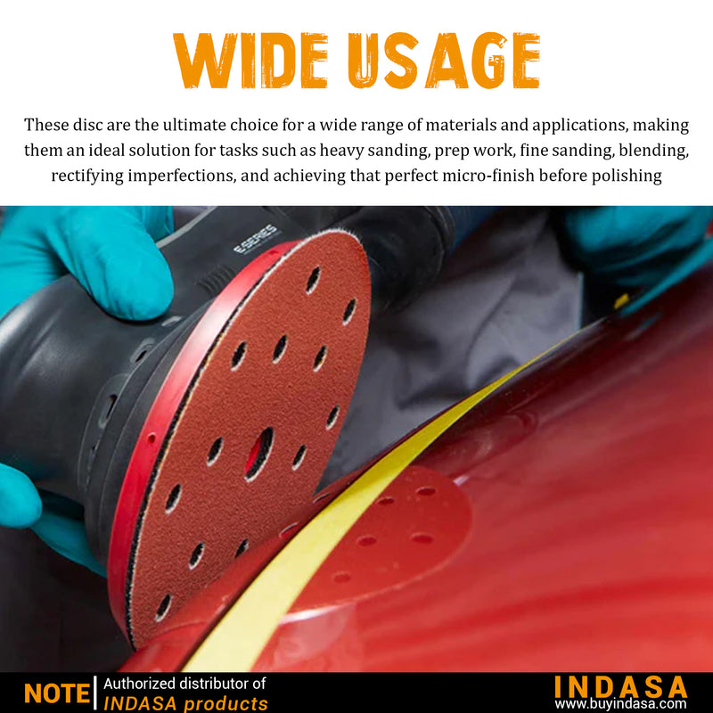 Buy Indasa Rhynogrip RedLine 6" 17-Hole Vacuum Sanding Discs (690-17 Series), Compatible with 17 Hole Sanding Machines