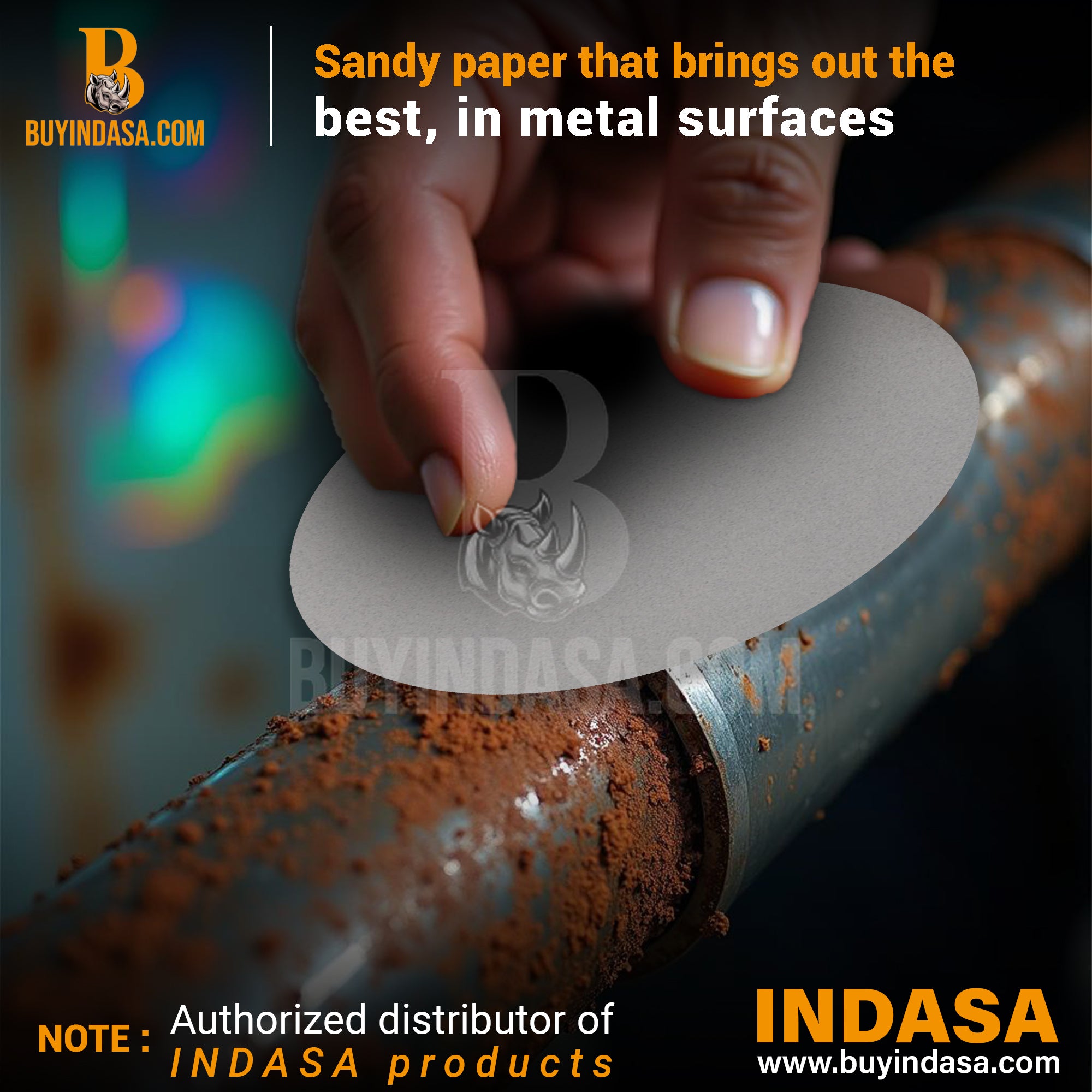 Indasa 6" Rhynostick White Line PSA Sanding Discs – Production Grade Abrasives (60 Series)