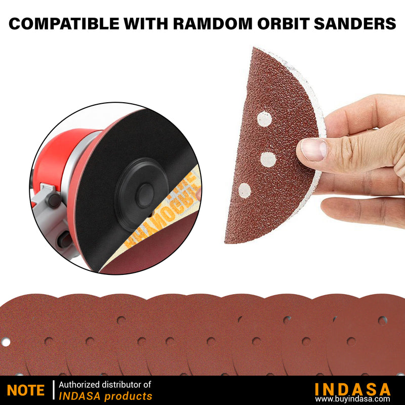 Buy Indasa 5" Rhynogrip Red Line 8-Hole Vacuum Sanding Discs, 550 Series