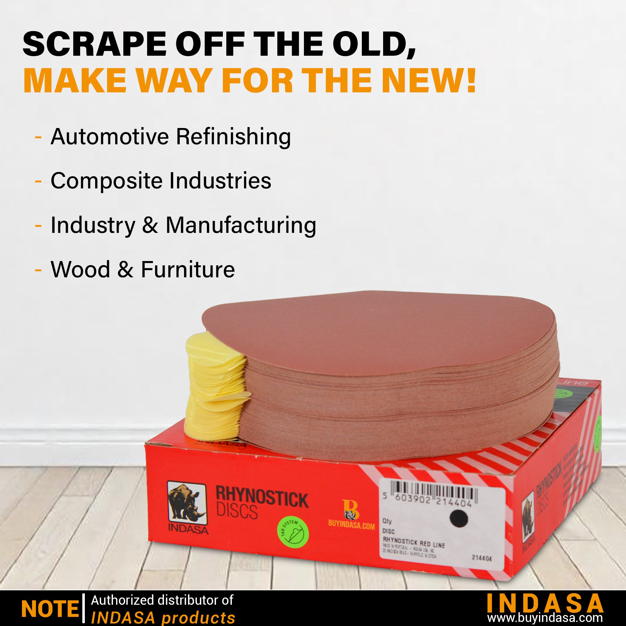 Buy Indasa 6" Rhynostick Red Line Solid Sanding Discs (600 Series)