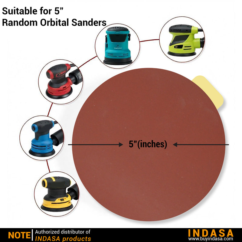 Buy Indasa 5" Rhynostick Redline PSA Solid Sanding Disc, 500 Series