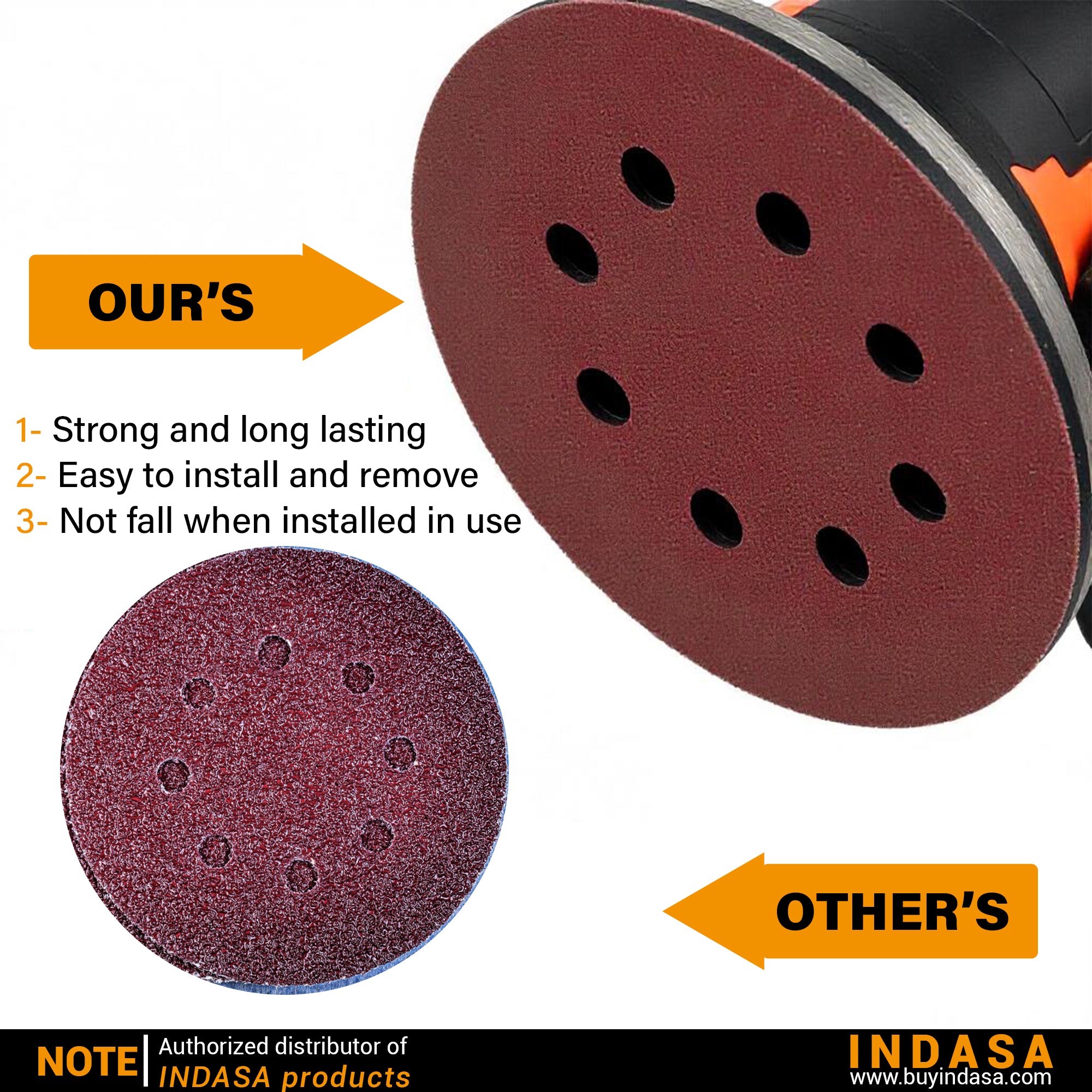 Buy Indasa Rhynogrip RedLine 6" 6-Hole Vacuum Sanding Discs, 630 Series