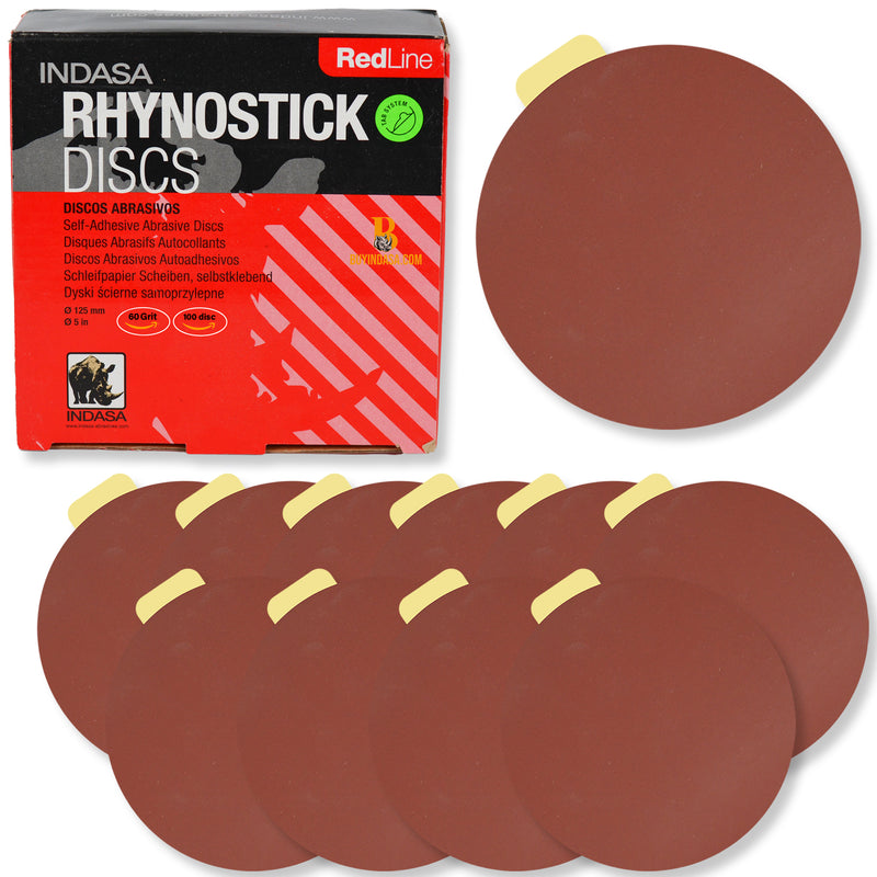 Buy Indasa 5" Rhynostick Redline PSA Solid Sanding Disc, 500 Series