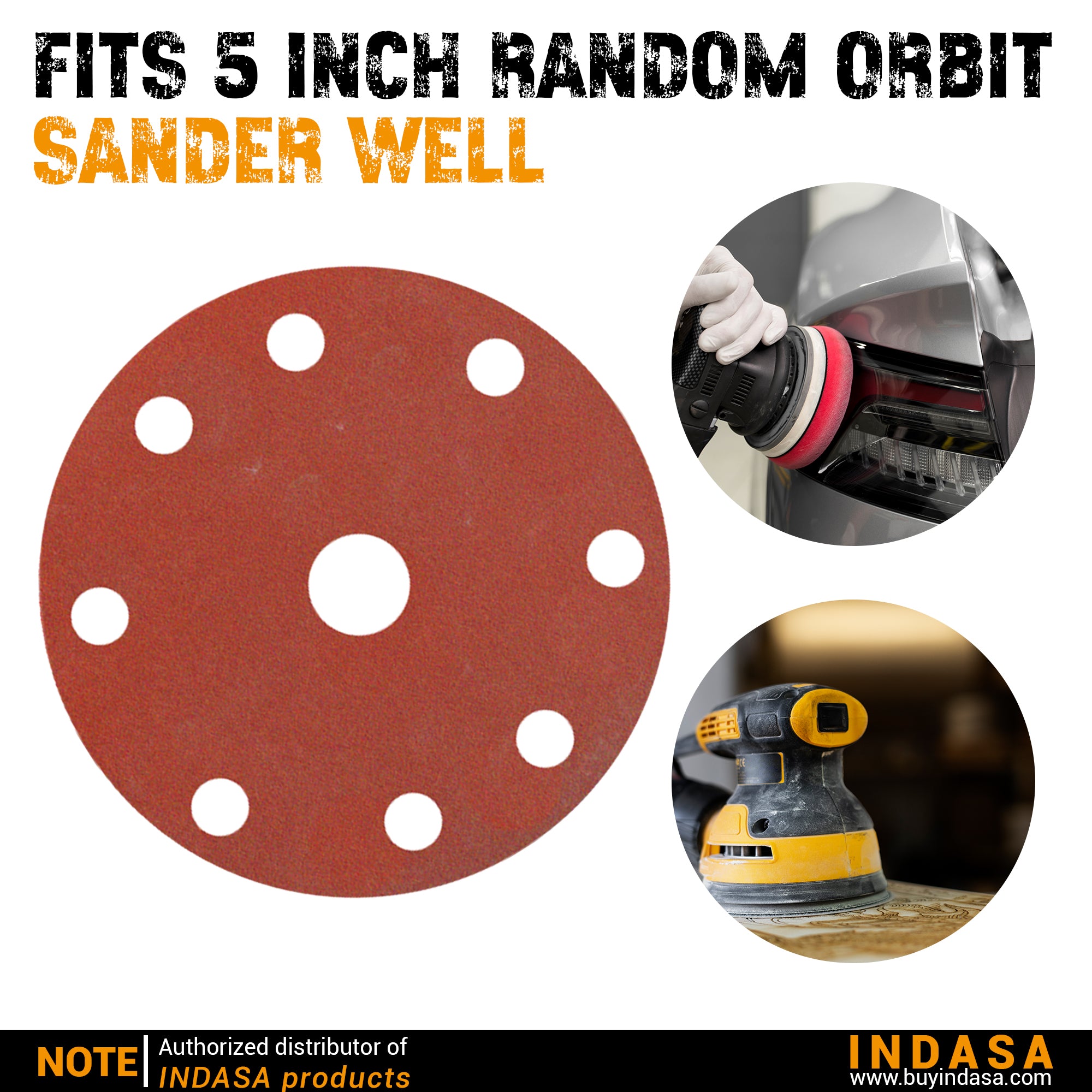 Buy Indasa Rhynogrip RedLine 6" - 9-Hole Vacuum Sanding Discs, 690 Series