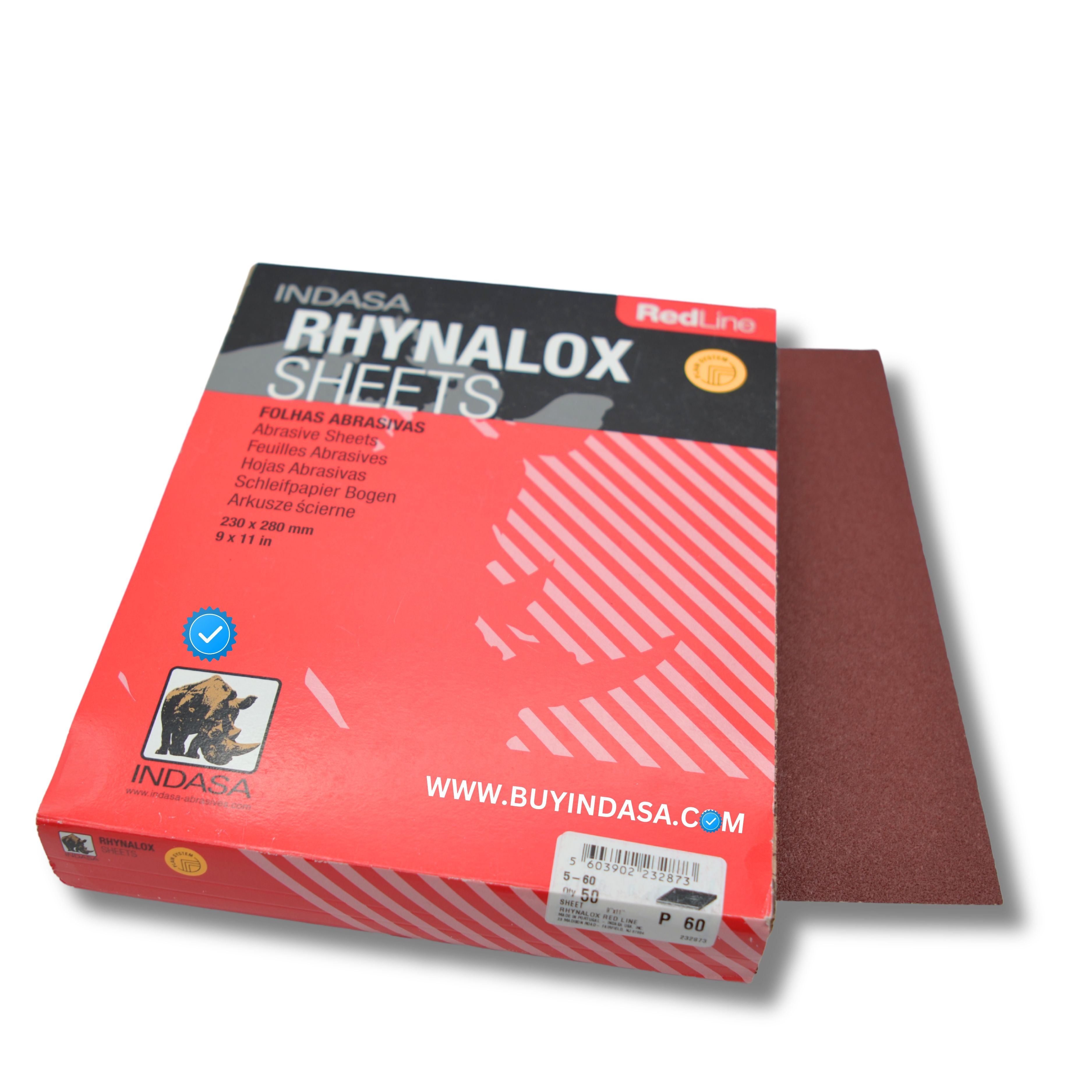 Buy Indasa Red Line Rhynodry Heavy Duty Sanding Sheets, 5 Series 1500