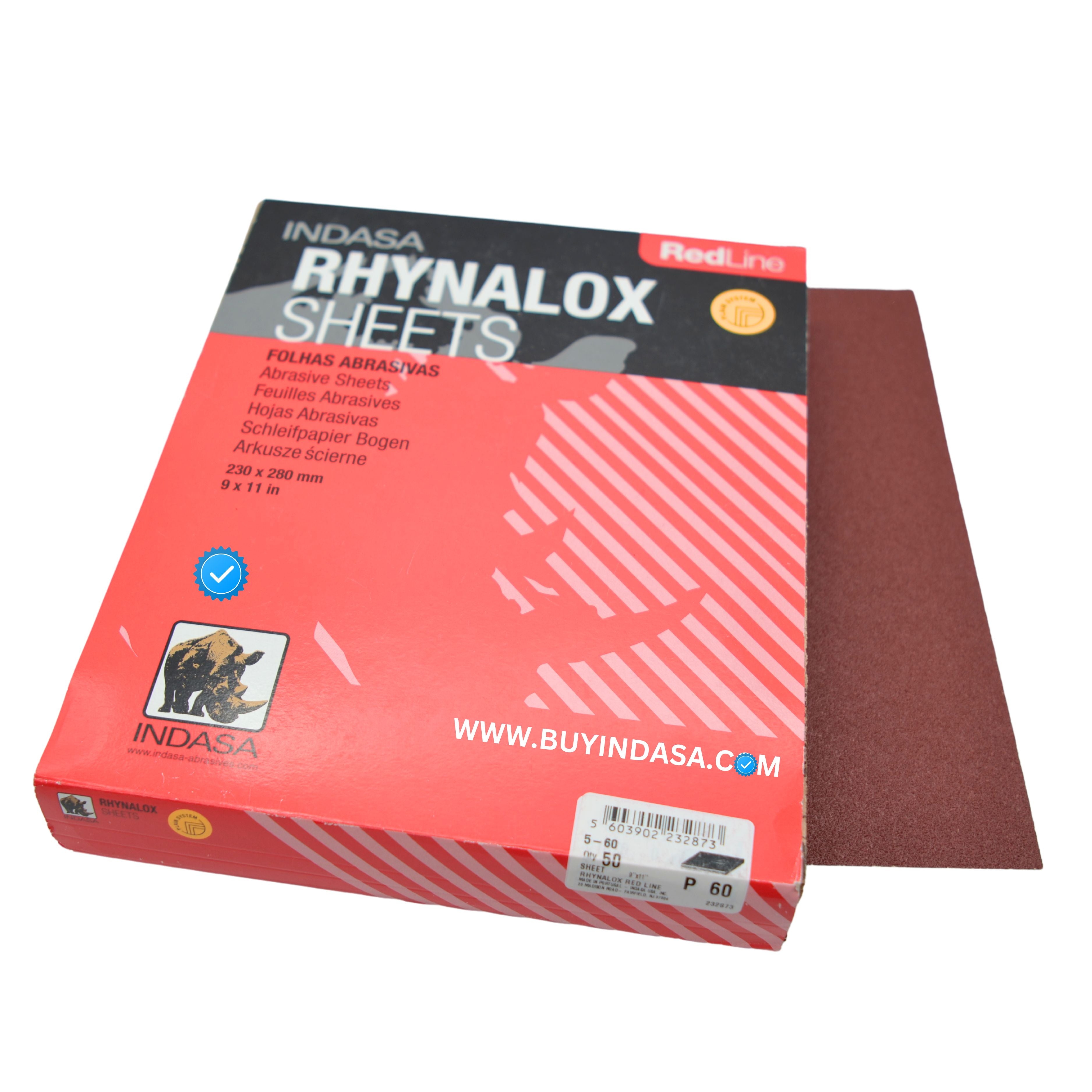 Buy Indasa Red Line Rhynodry Heavy Duty Sanding Sheets, 5 Series 2000
