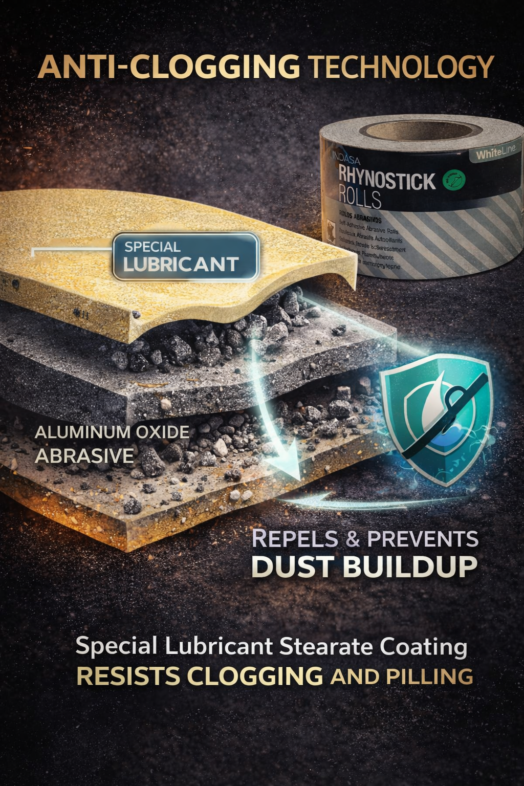 Buy Indasa 2.75" Rhynostick Whiteline PSA Sanding Rolls, 96 Series