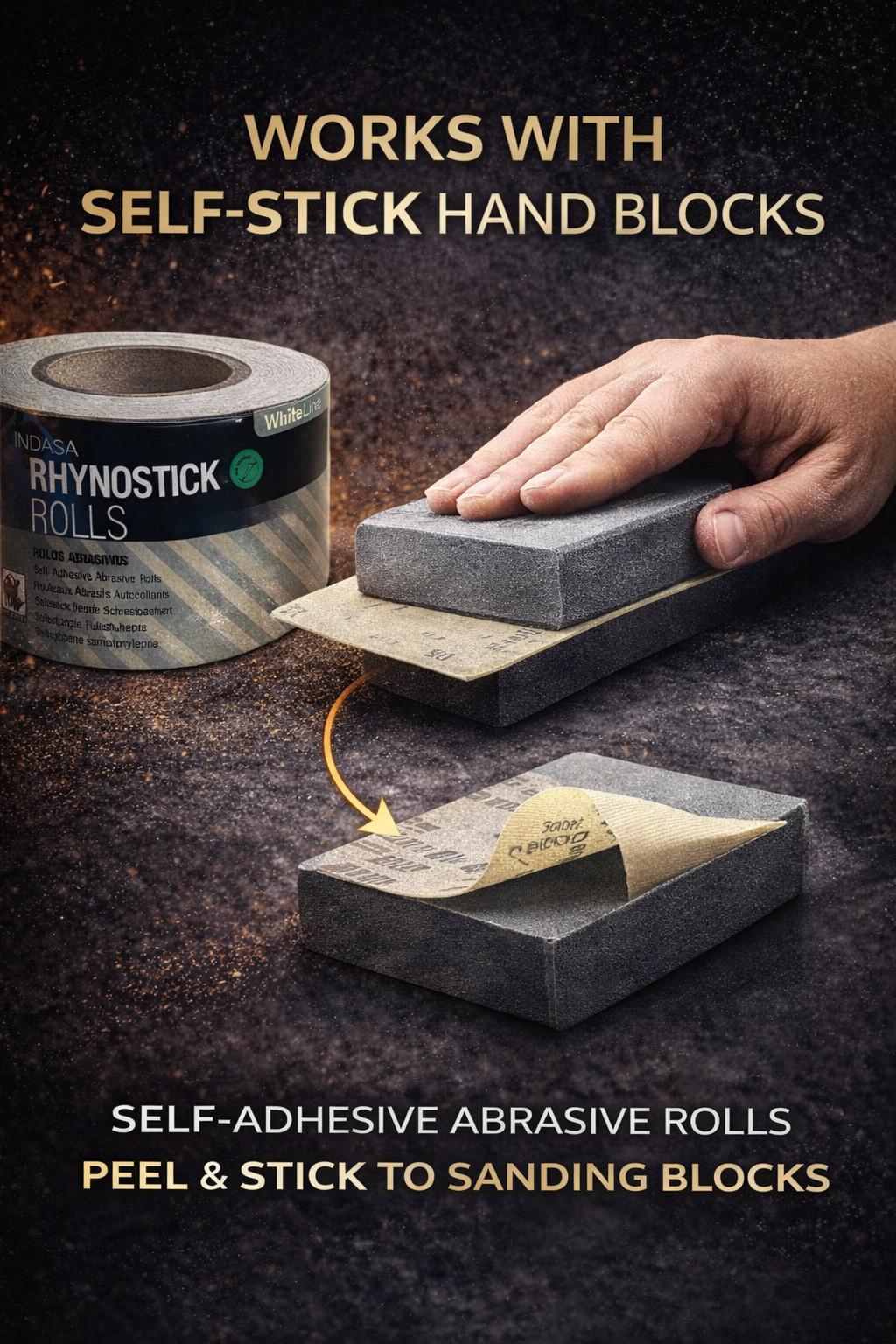 Buy Indasa 2.75" Rhynostick Whiteline PSA Sanding Rolls, 96 Series