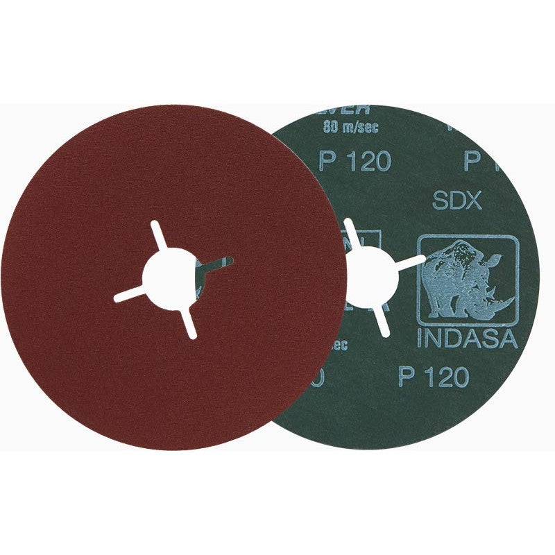 Buy Indasa 4.5" Rhynofibre "A" Silver Resin Fiber Grinding Discs, 4500 Series