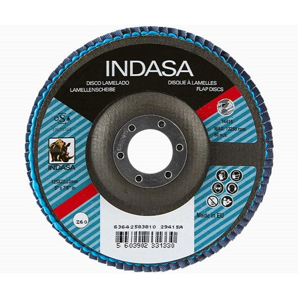 Buy Indasa 4.5" X 7/8" Rhyno Flap Zirc Discs, Fiberglass Hub, Zirconia, T29 Conical