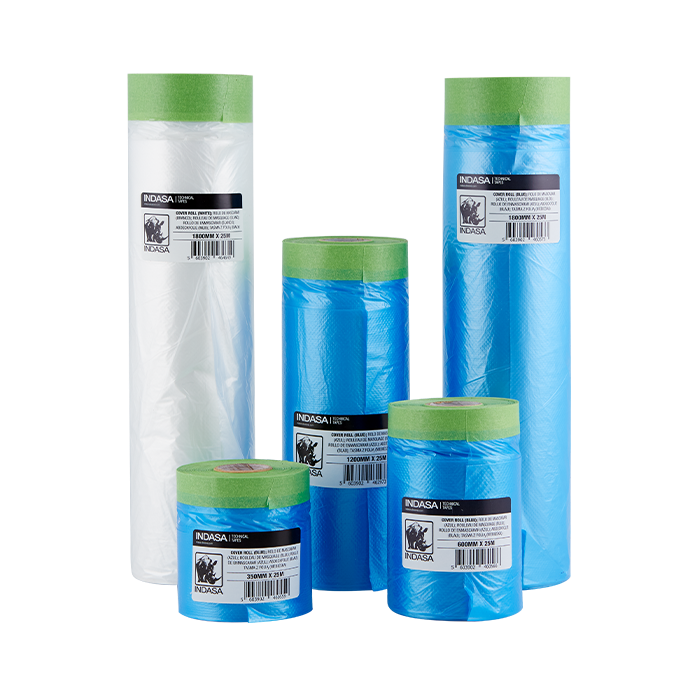 Pre-Taped Masking Film Roll – 25m X 55cm (82ft X 21.6in) White/Green | Uauto1